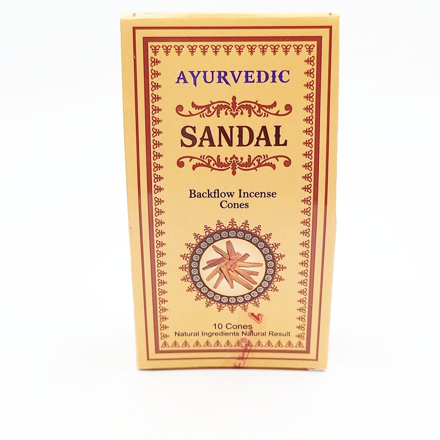 Ayurvedic Sandal Backflow Incense Cones 10 Pack