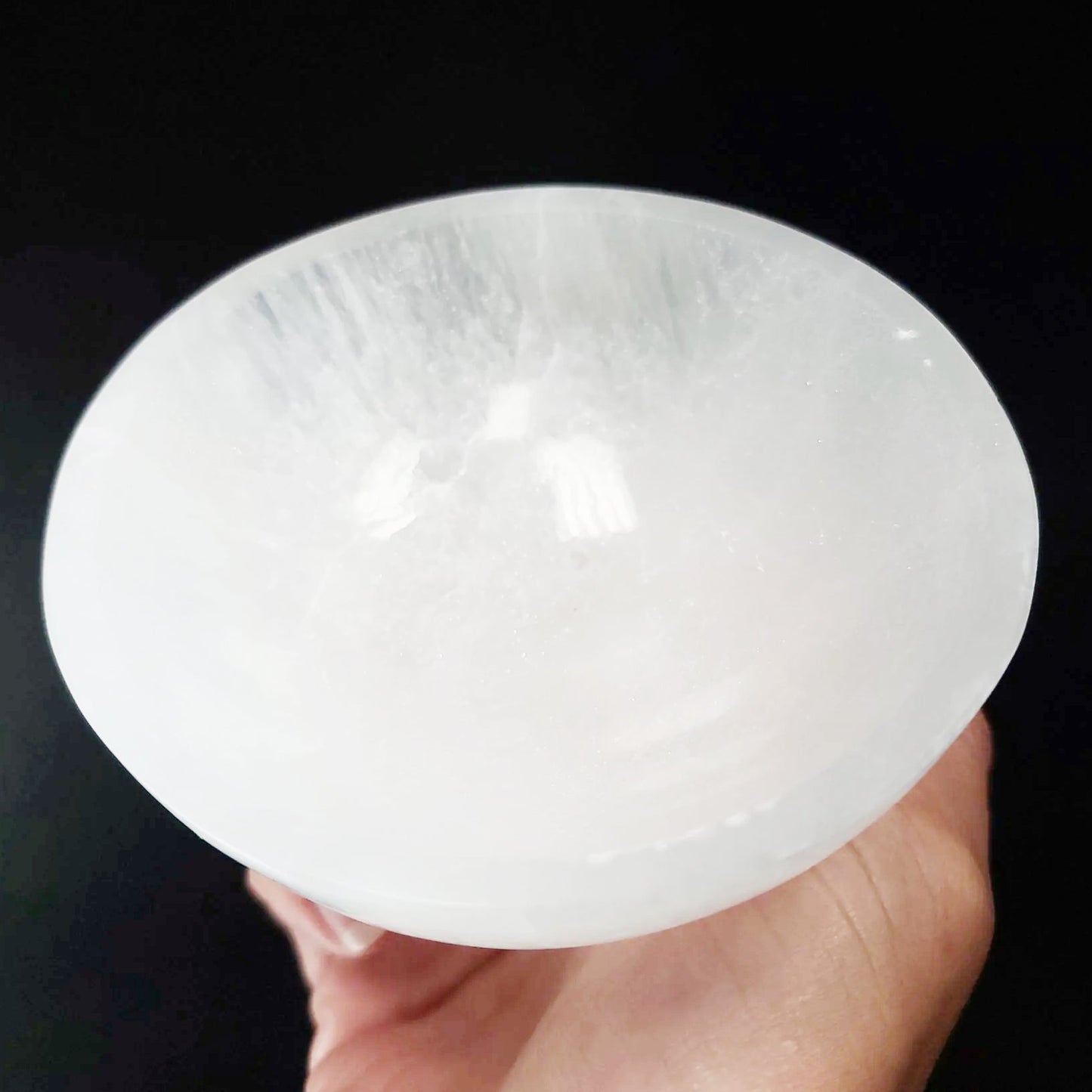 Selenite Bowl Round 4" 10cm Cleansing Charging Tray