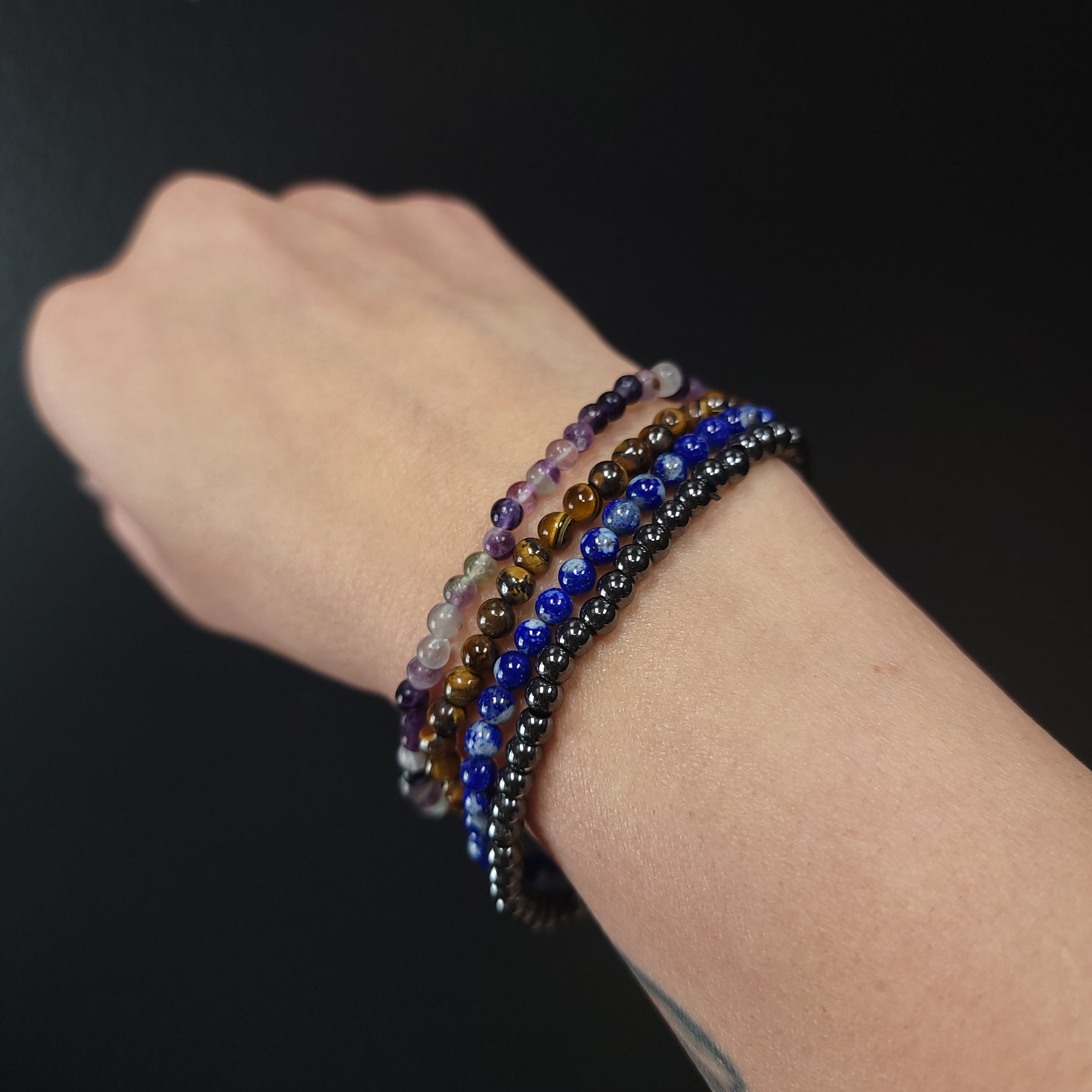 Worry About Yourself! - Focus Bracelet Set 4mm Bead Bracelet - Elevated Metaphysical