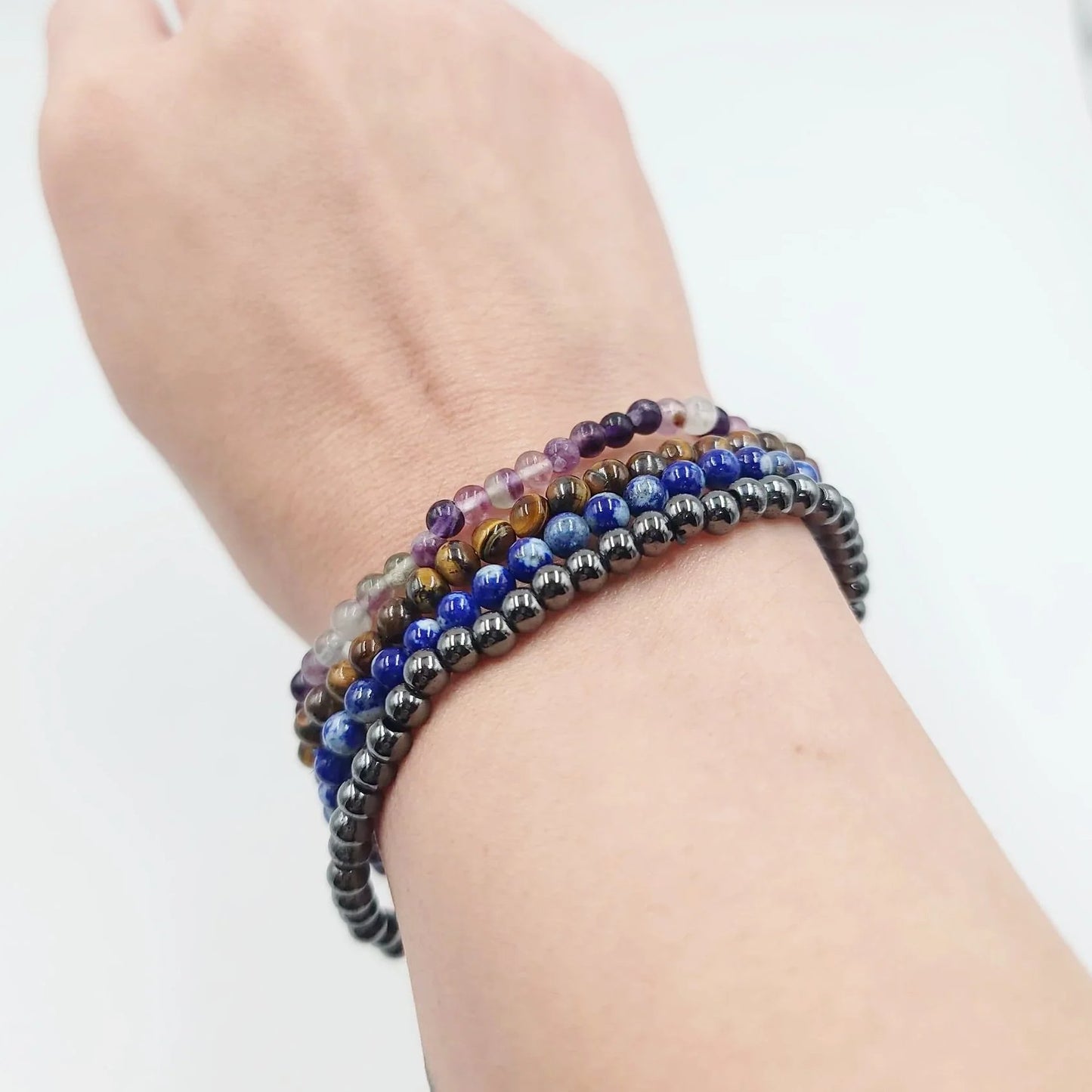 Worry About Yourself! - Focus Bracelet Set 4mm Bead Bracelet - Elevated Metaphysical