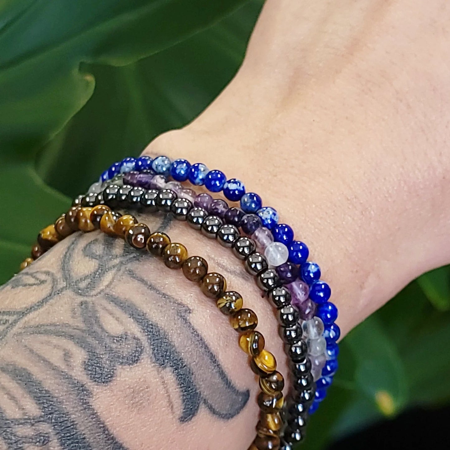 Worry About Yourself! - Focus Bracelet Set 4mm Bead Bracelet - Elevated Metaphysical