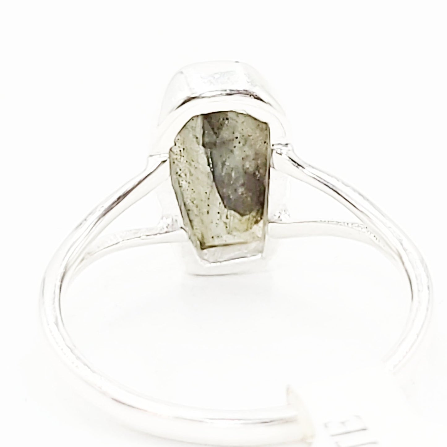 Labradorite Coffin Ring Sterling Silver Size 8 - Elevated Metaphysical