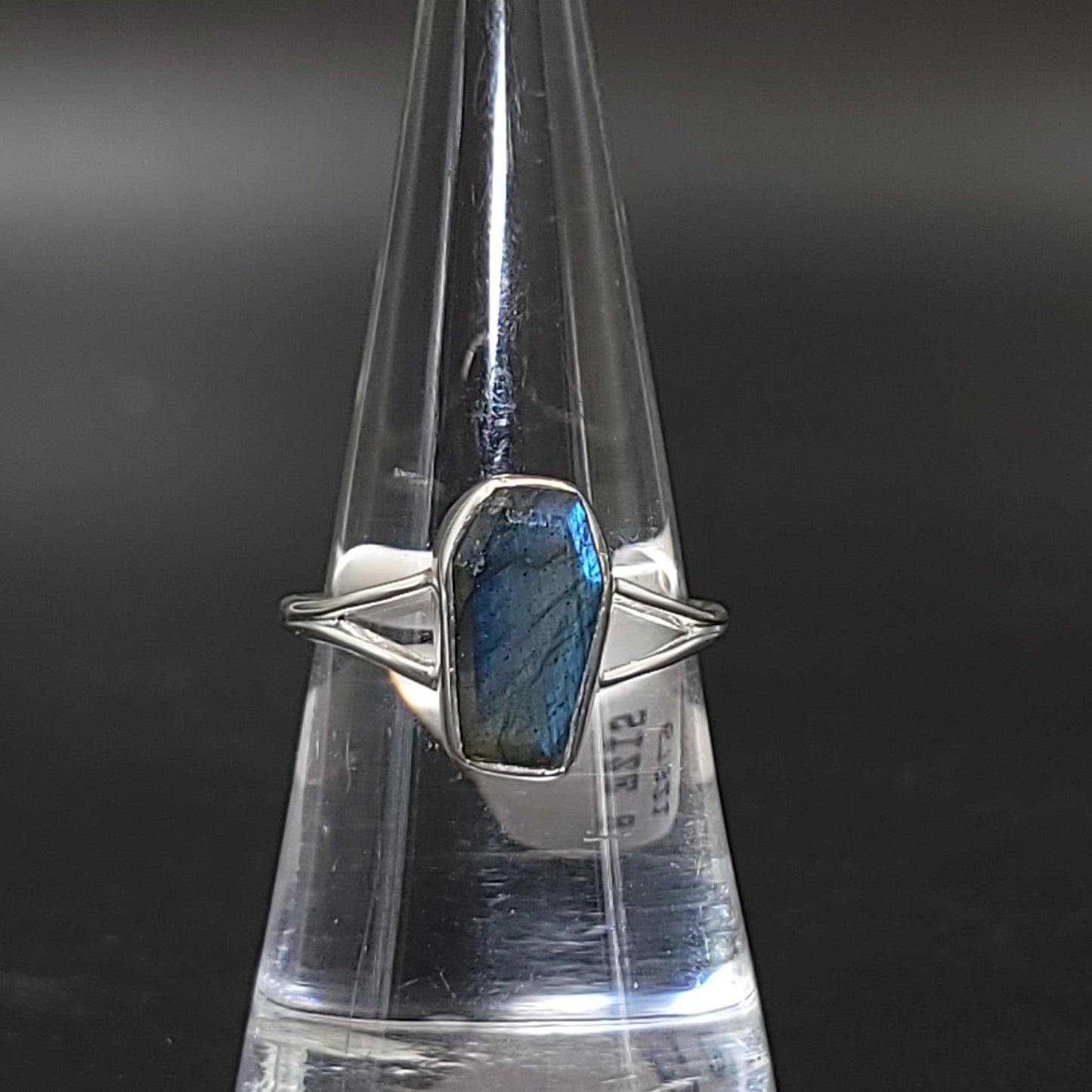 Labradorite Coffin Ring Sterling Silver Size 8 - Elevated Metaphysical