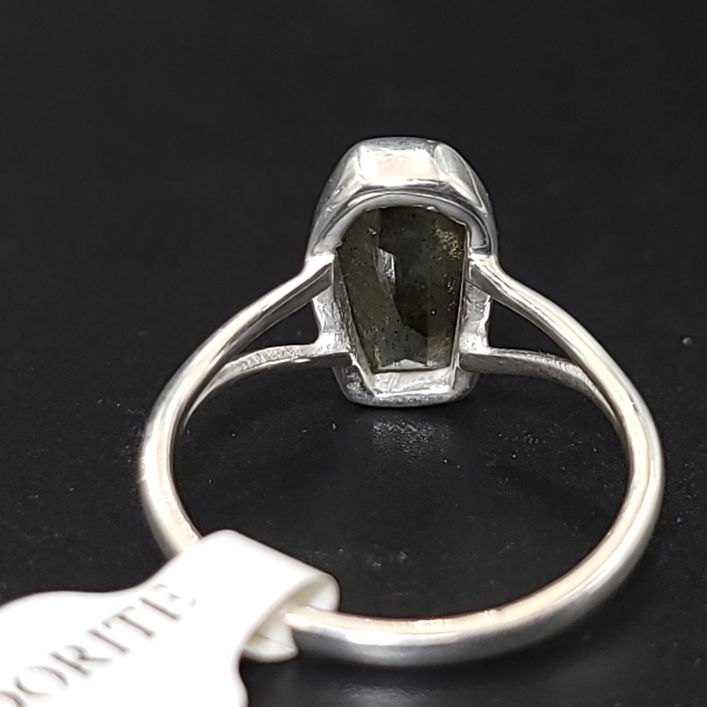 Labradorite Coffin Ring Sterling Silver Size 8 - Elevated Metaphysical