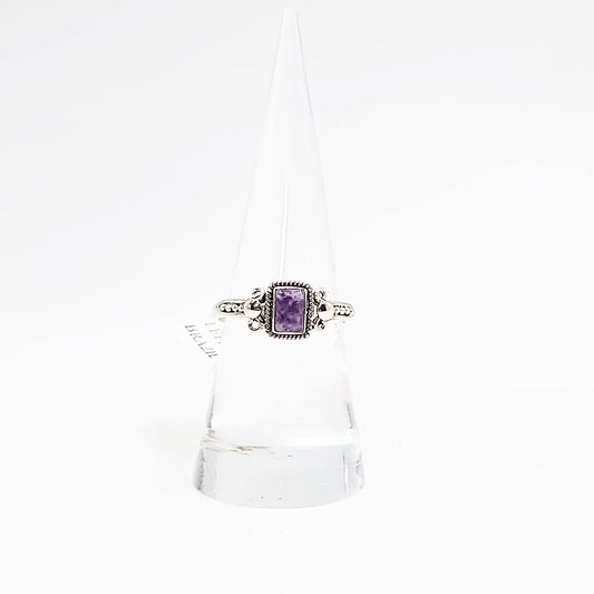 Lepidolite Ring "Orion" Sterling Silver Size 8