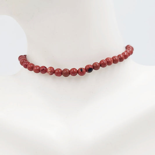 Red Jasper Bead Bracelet 4mm - Elevated Metaphysical