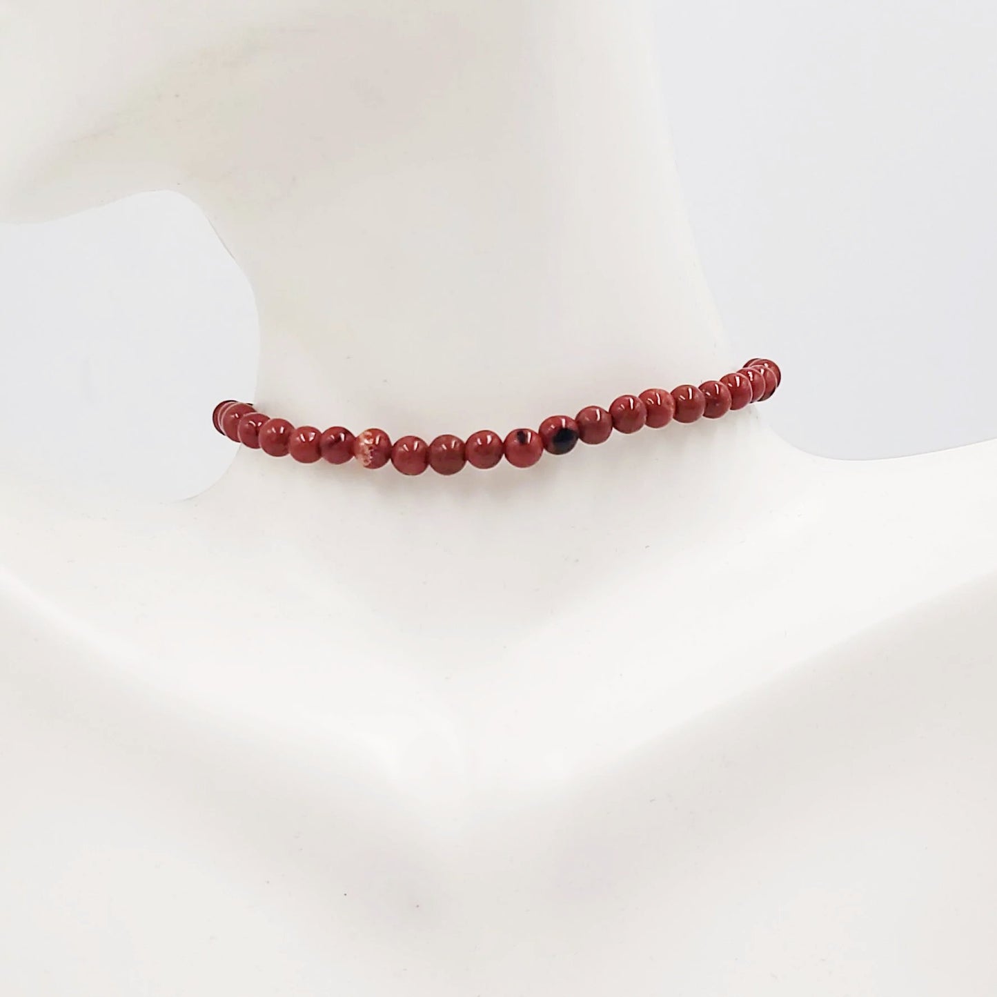 Red Jasper Bead Bracelet 4mm - Elevated Metaphysical