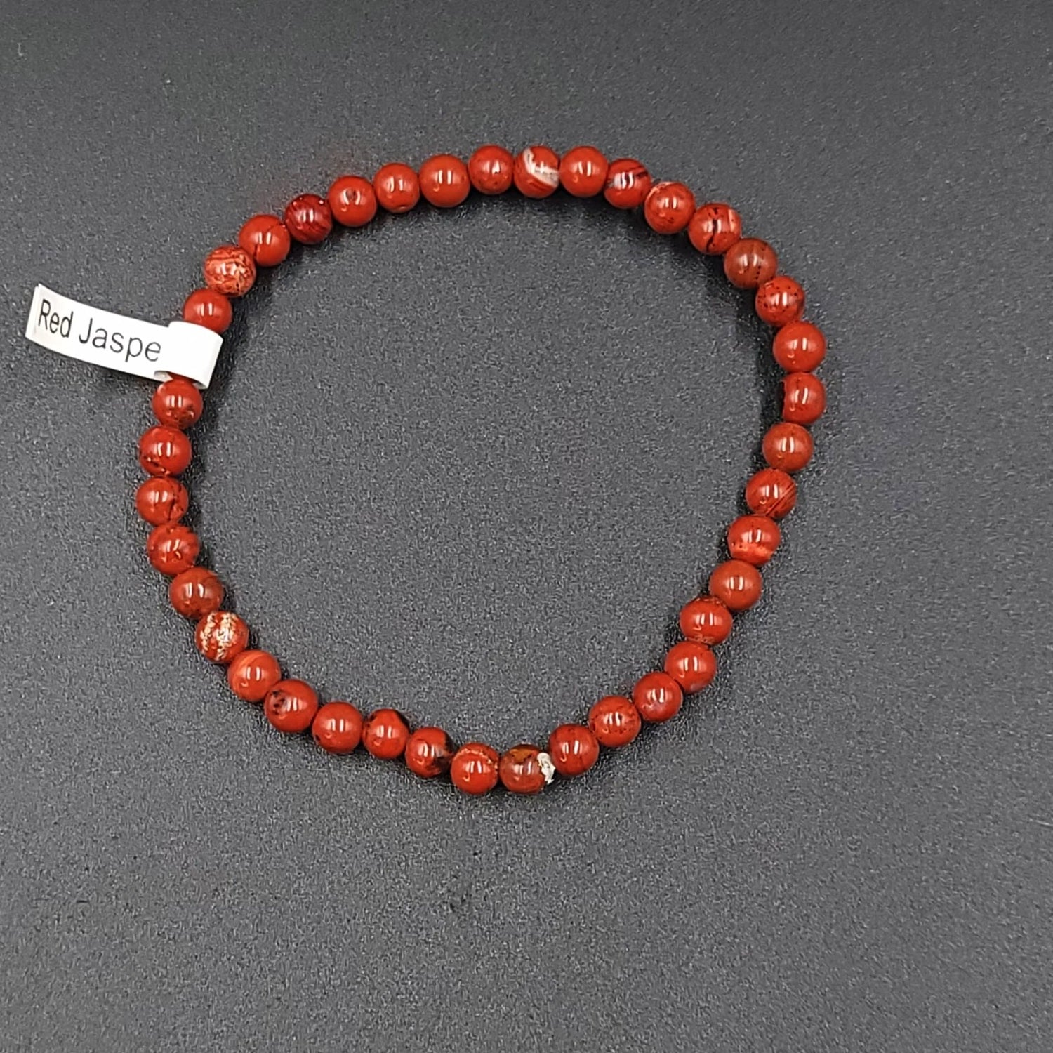 Red Jasper Bead Bracelet 4mm - Elevated Metaphysical