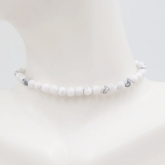 Howlite Bracelet 4mm Bead Bracelet