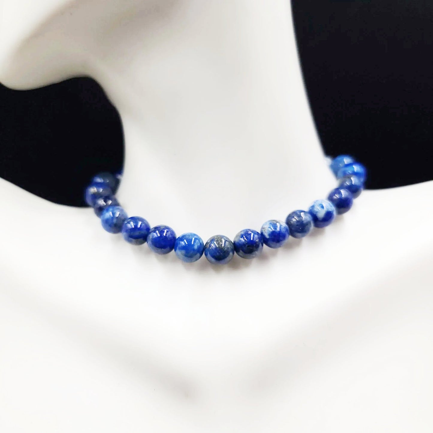 Lapis Lazuli Bead Bracelet 8mm