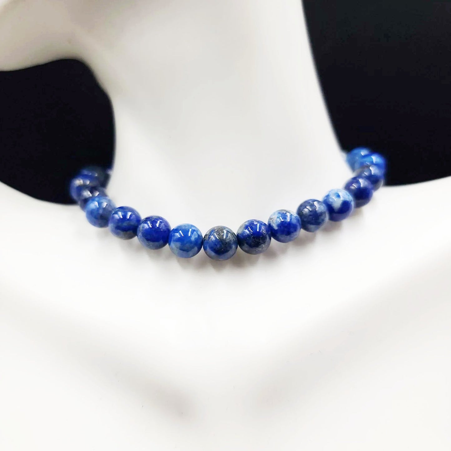 Lapis Lazuli Bead Bracelet 8mm