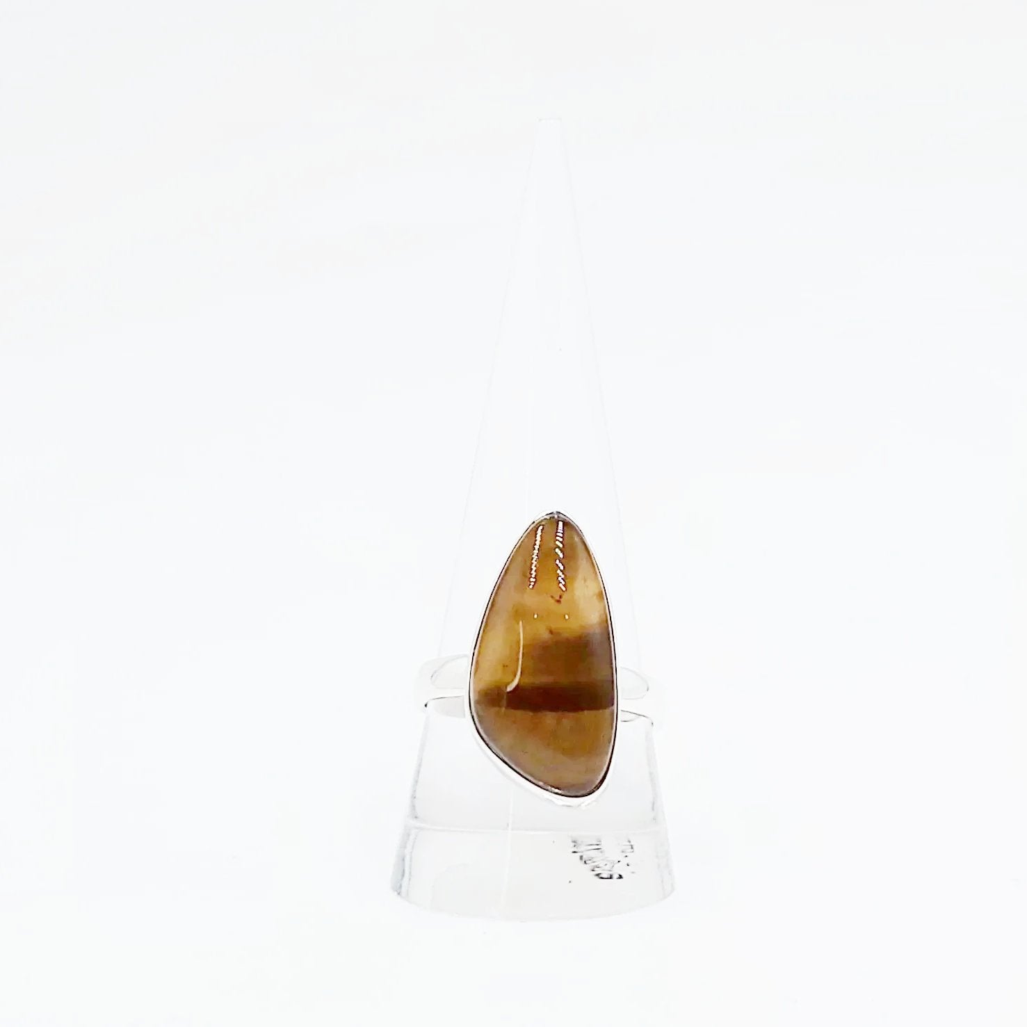 Tiger Eye Free Form Ring Sterling Silver HQ - Elevated Metaphysical