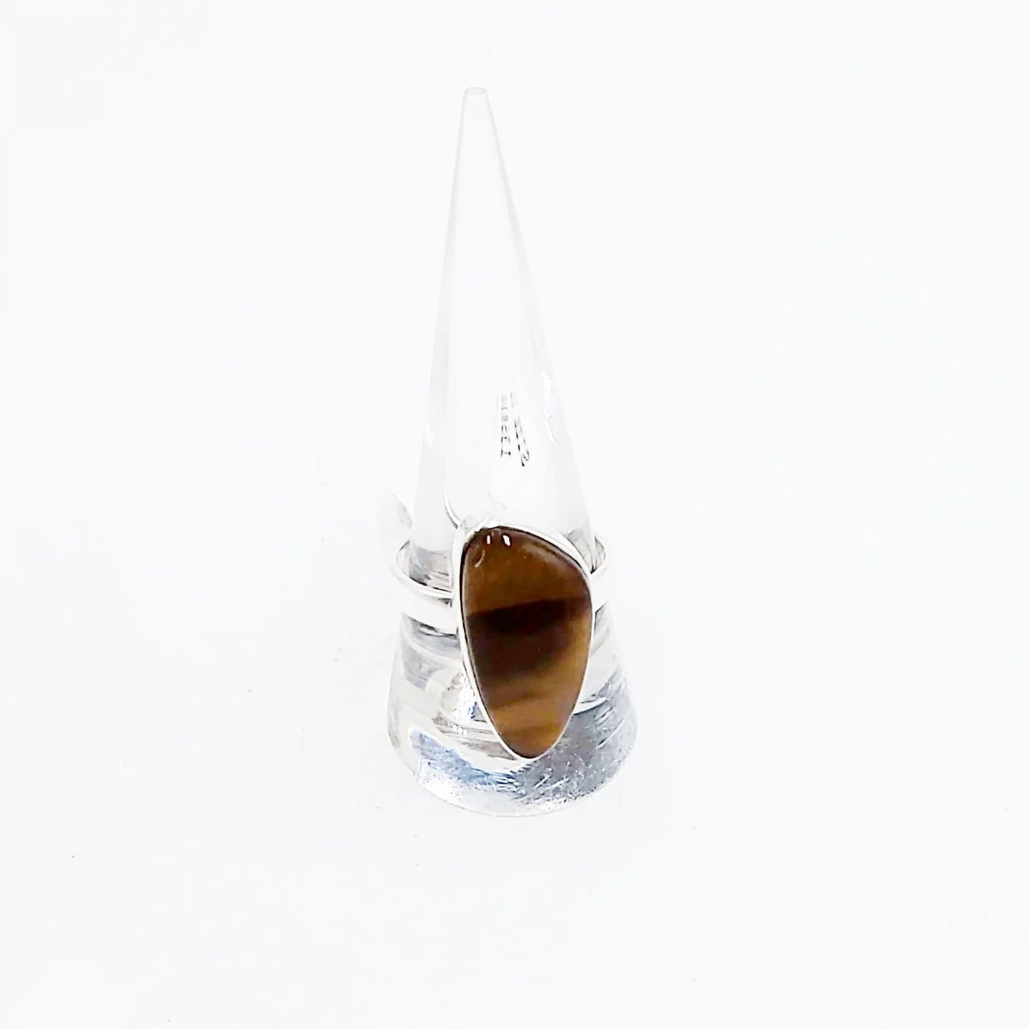 Tiger Eye Free Form Ring Sterling Silver HQ - Elevated Metaphysical