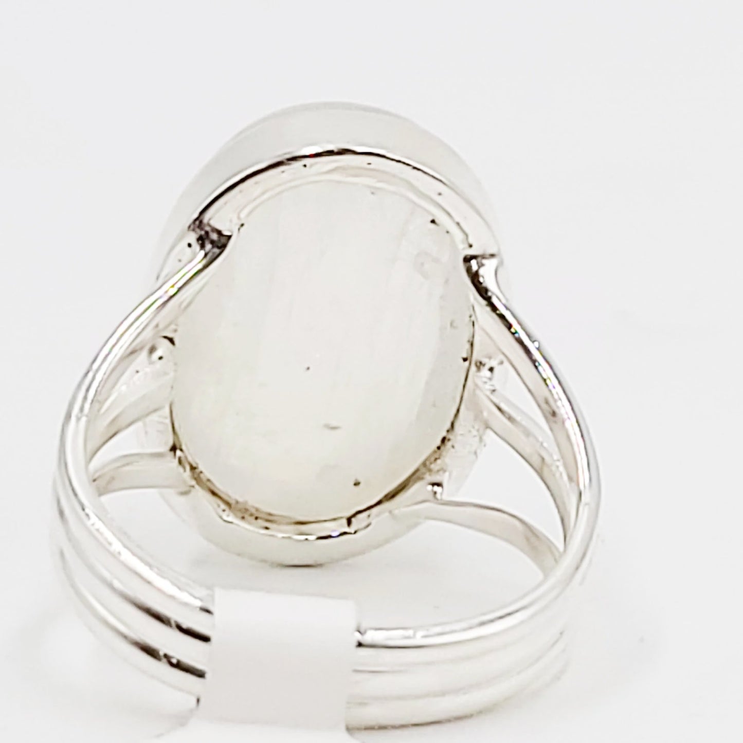 Rainbow Moonstone Ring Sterling Silver HQ Size 7