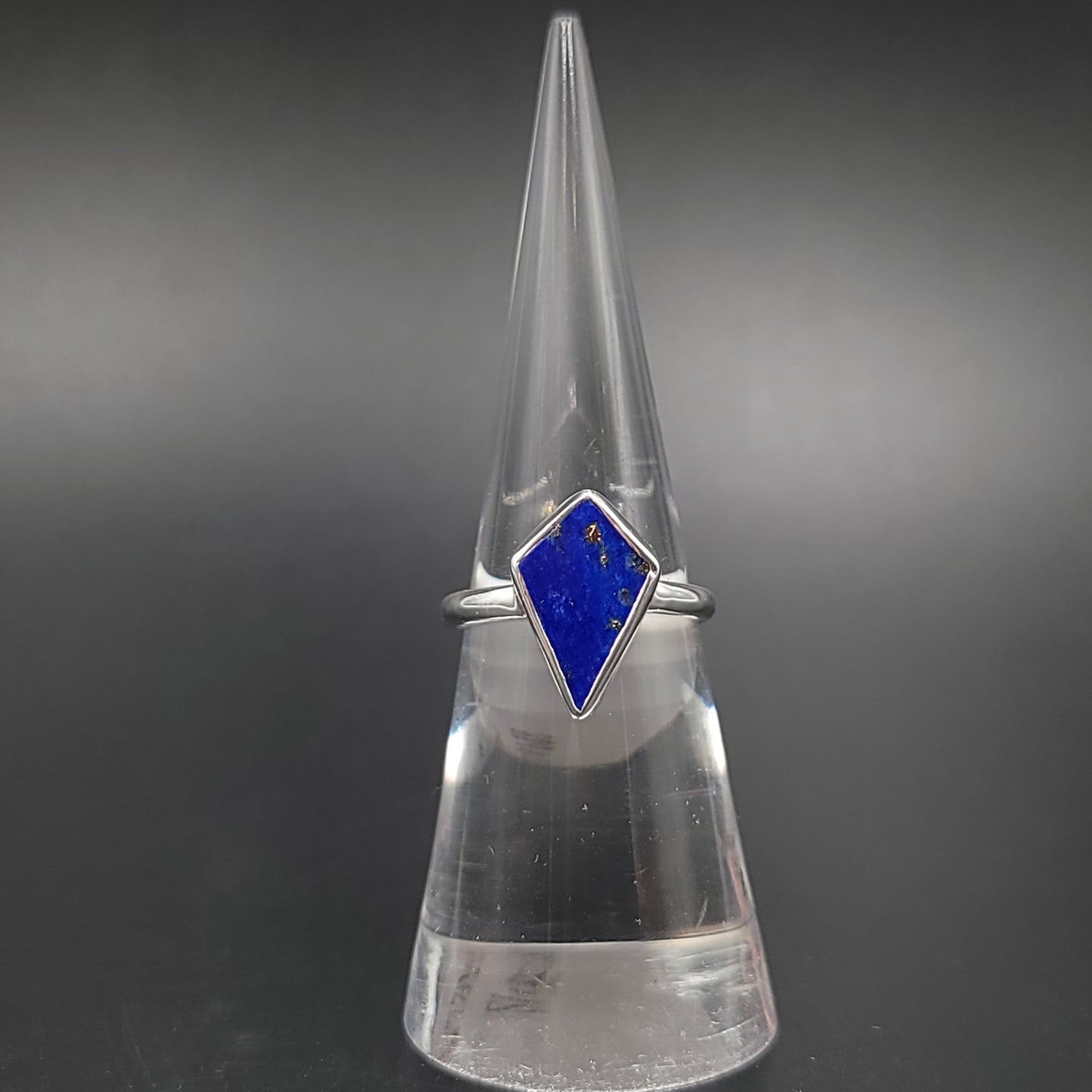 Lapis Lazuli Shield Ring Sterling Silver Size 6