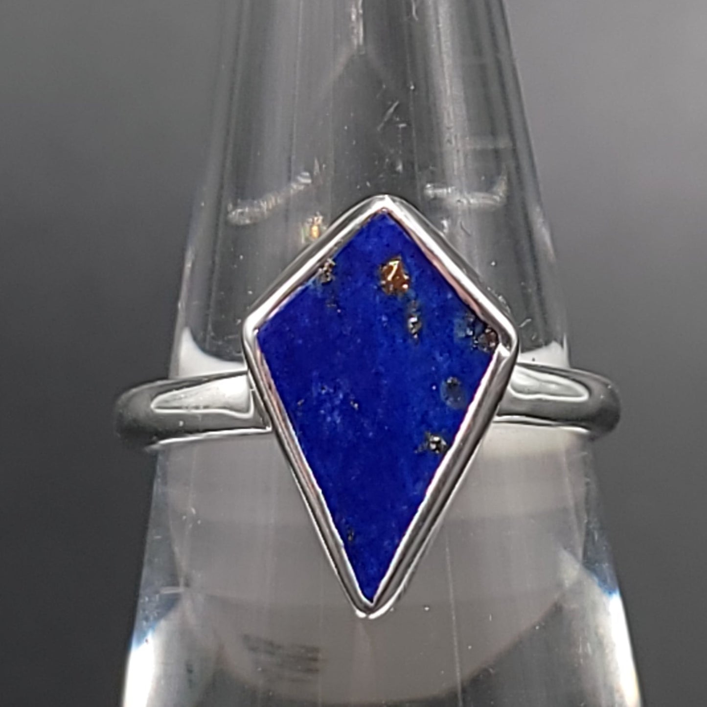Lapis Lazuli Shield Ring Sterling Silver Size 6