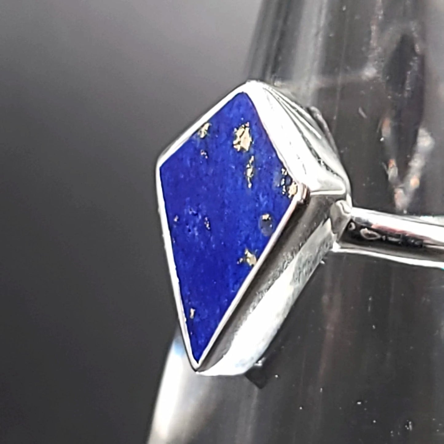 Lapis Lazuli Shield Ring Sterling Silver Size 6