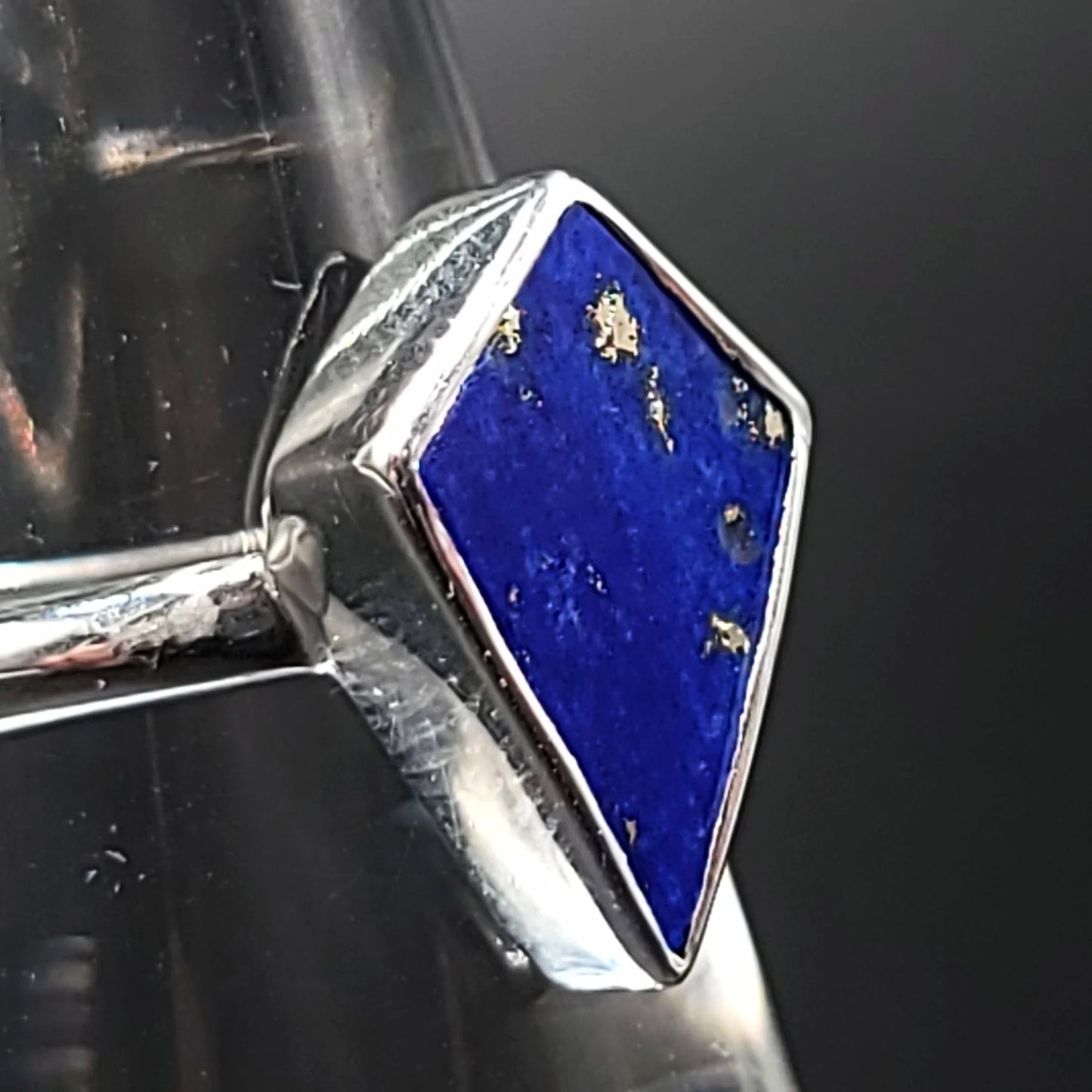 Lapis Lazuli Shield Ring Sterling Silver Size 6