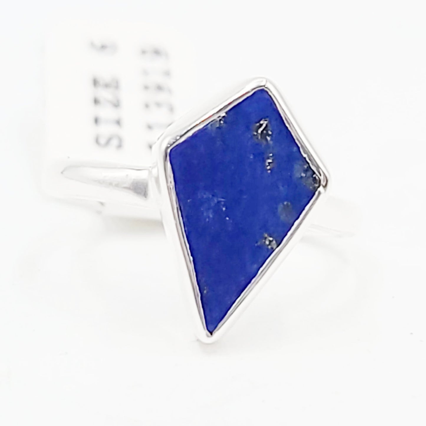 Lapis Lazuli Shield Ring Sterling Silver Size 6