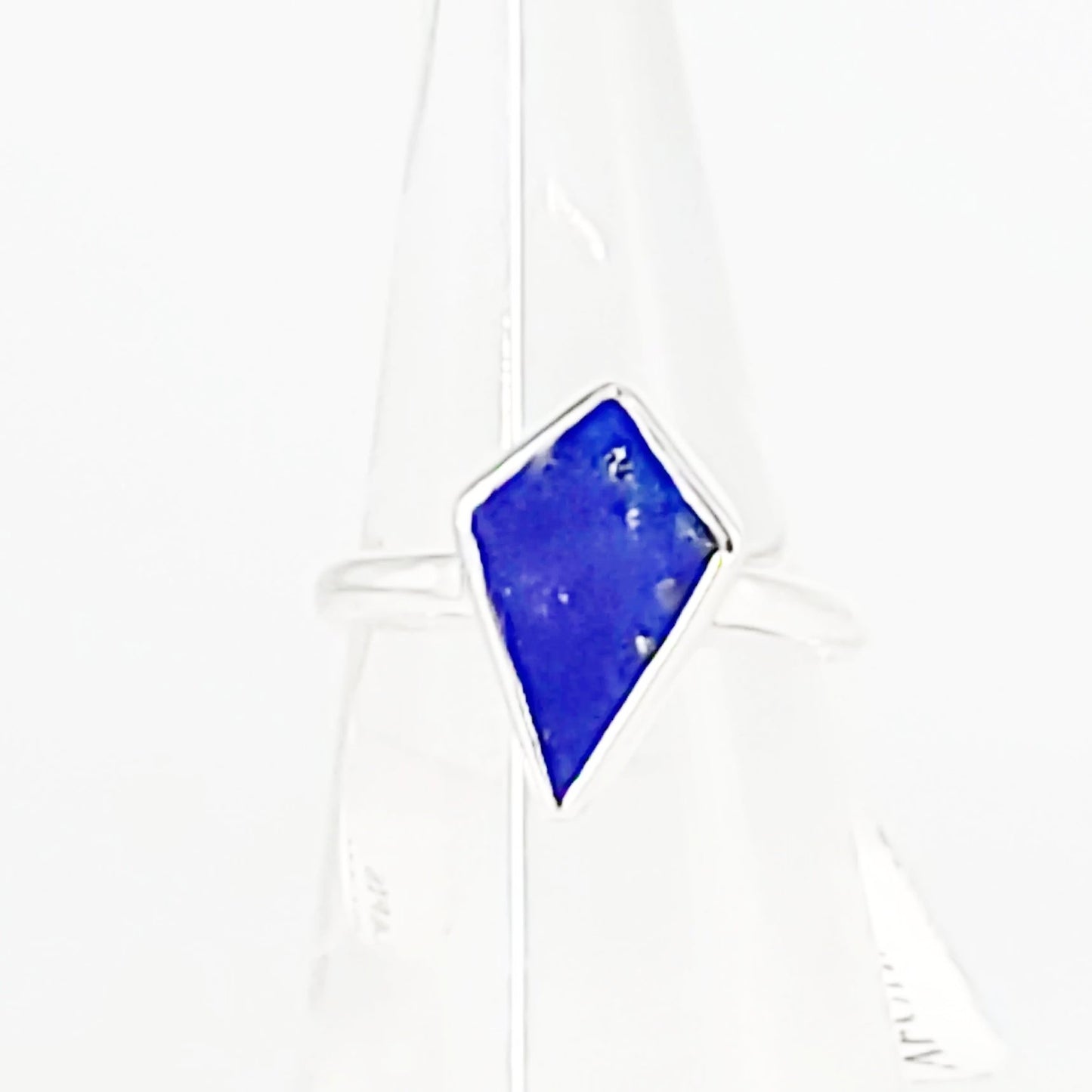 Lapis Lazuli Shield Ring Sterling Silver Size 6