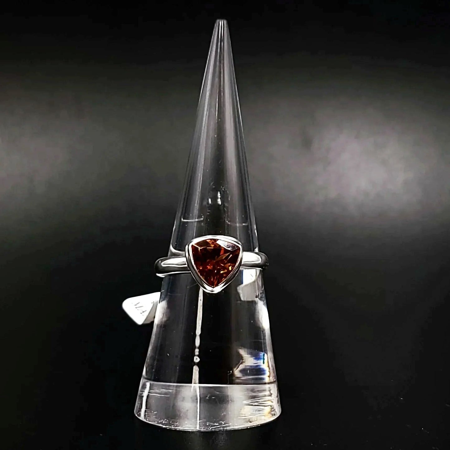 "Autumn" Alexandrite Trillion Ring Sterling Silver Size 7 - Elevated Metaphysical