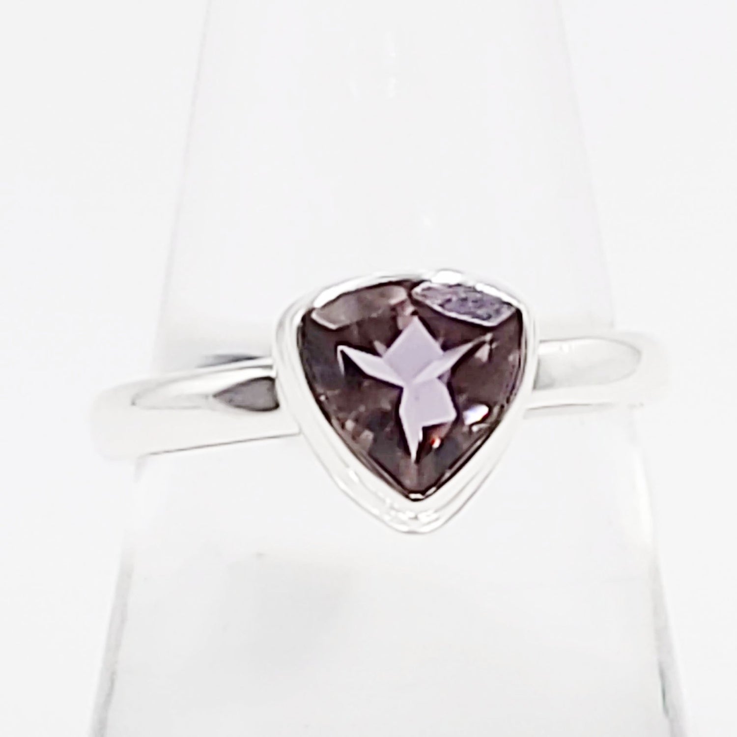 "Lavender" Alexandrite Trillion Ring Sterling Silver Size 7 - Elevated Metaphysical