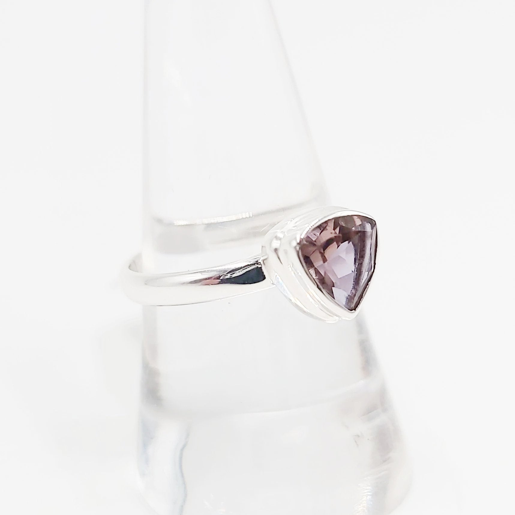 "Lavender" Alexandrite Trillion Ring Sterling Silver Size 7 - Elevated Metaphysical