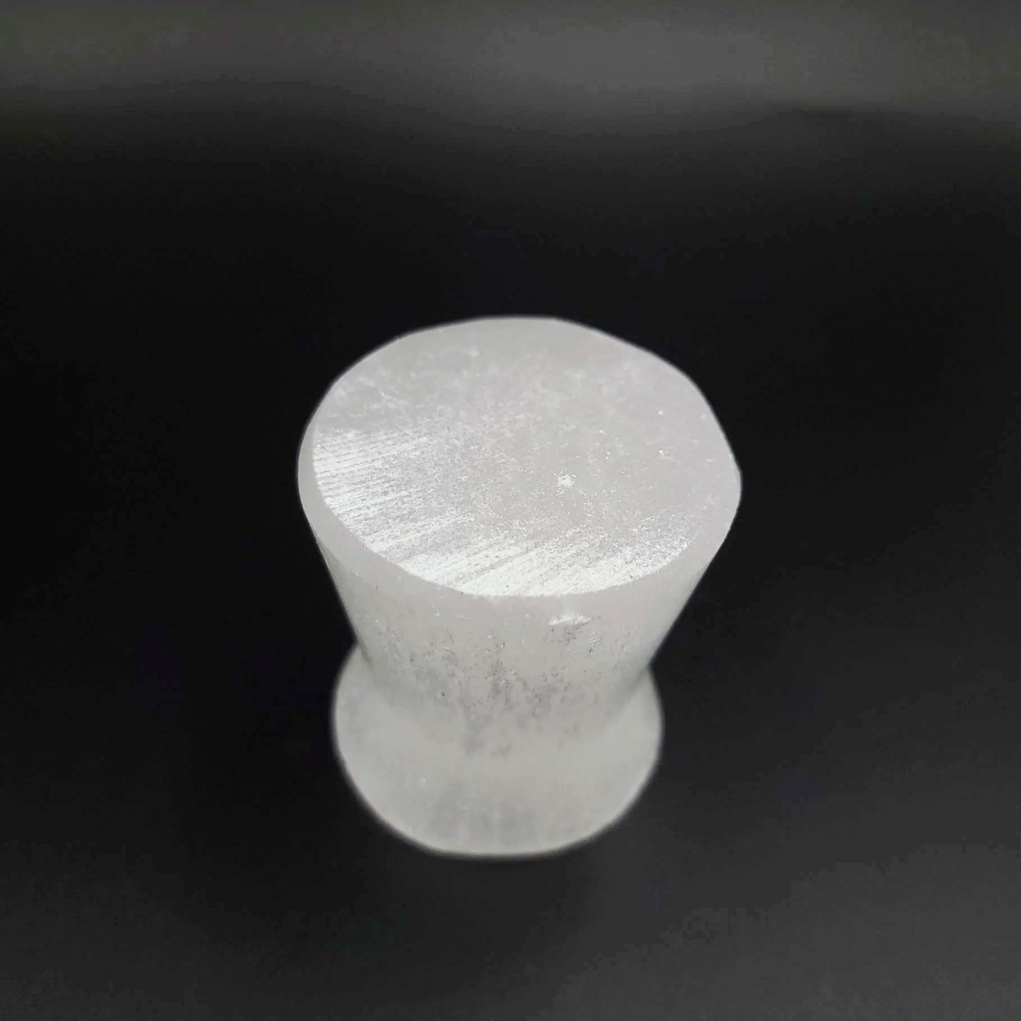 Selenite Hourglass Sphere Stand - Elevated Metaphysical