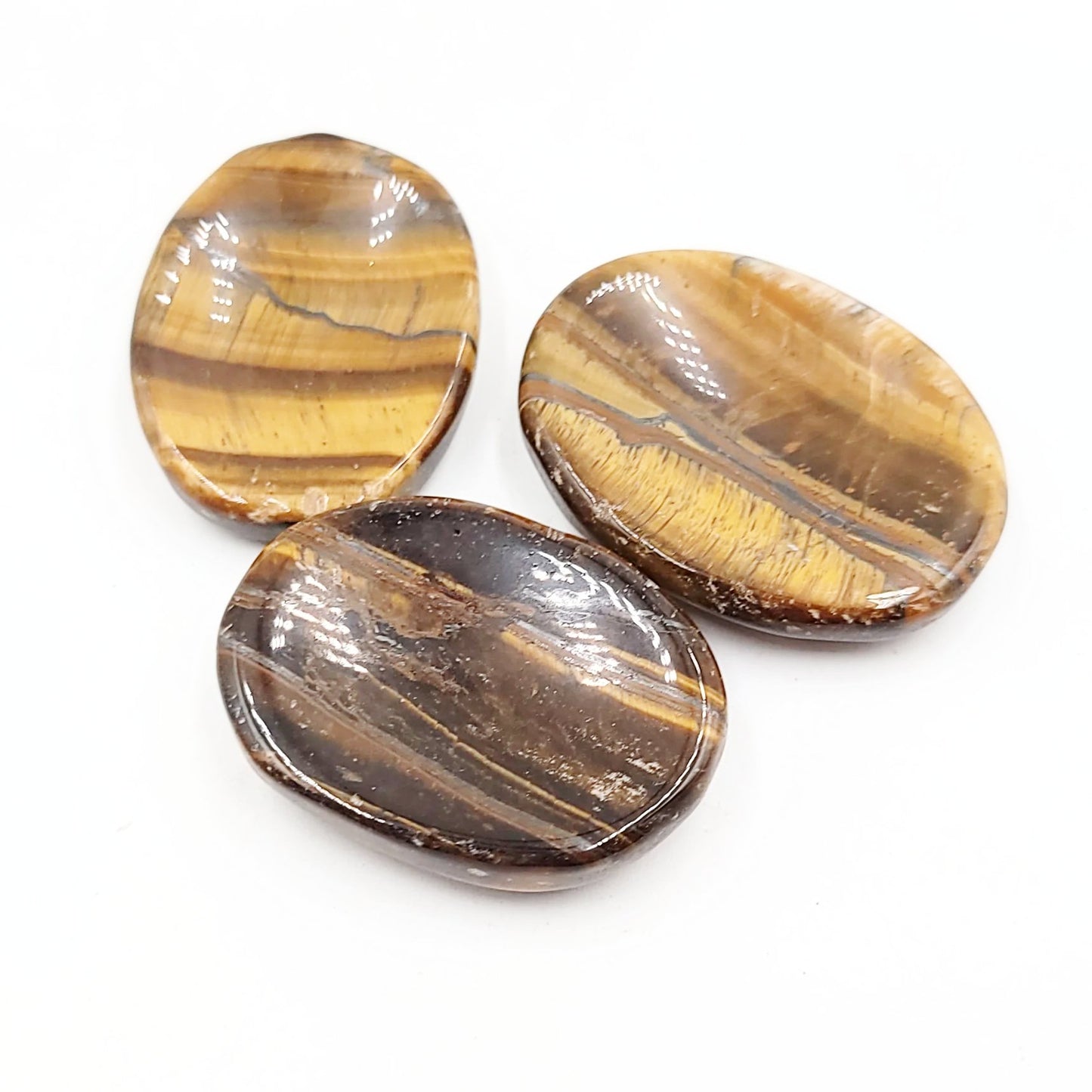 Tiger Eye Worry Stone Smooth Stone - Elevated Metaphysical