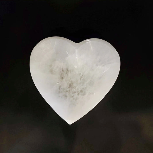 Selenite Heart Bowl 6" 15cm Cleansing Charging Tray