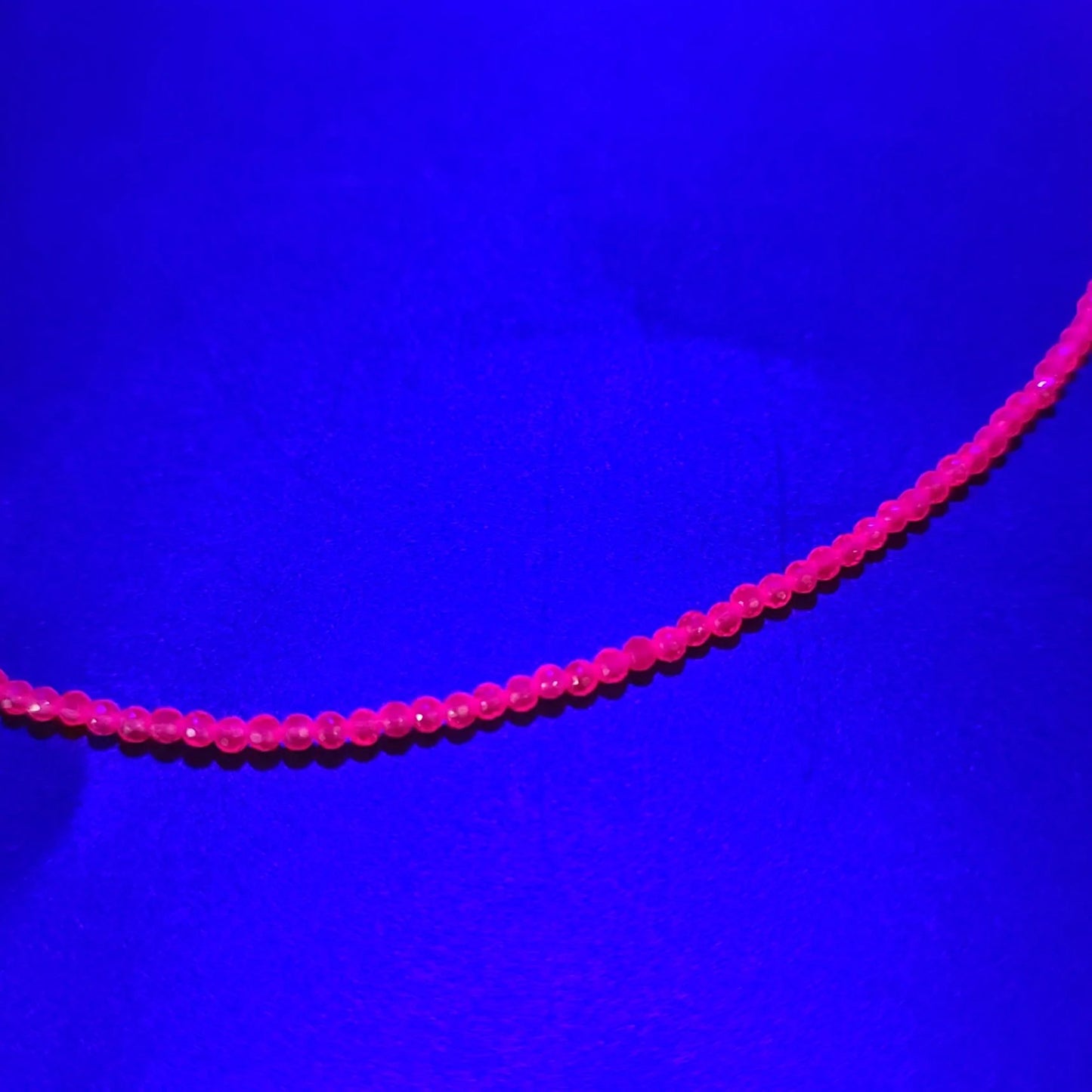 Ruby Necklace 2mm Bead Neck Chain