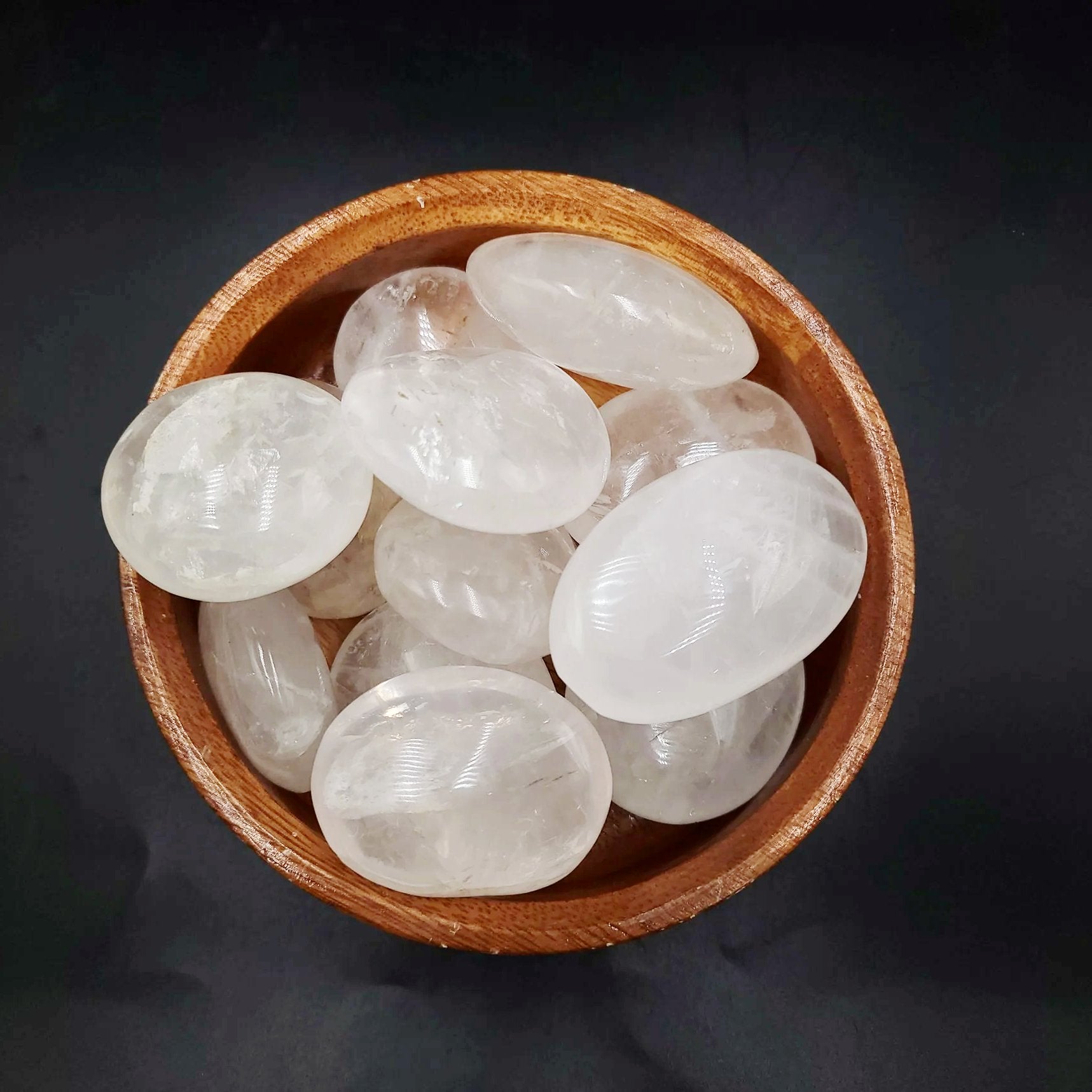 Clear Quartz Palm Stone Gallet - Elevated Metaphysical