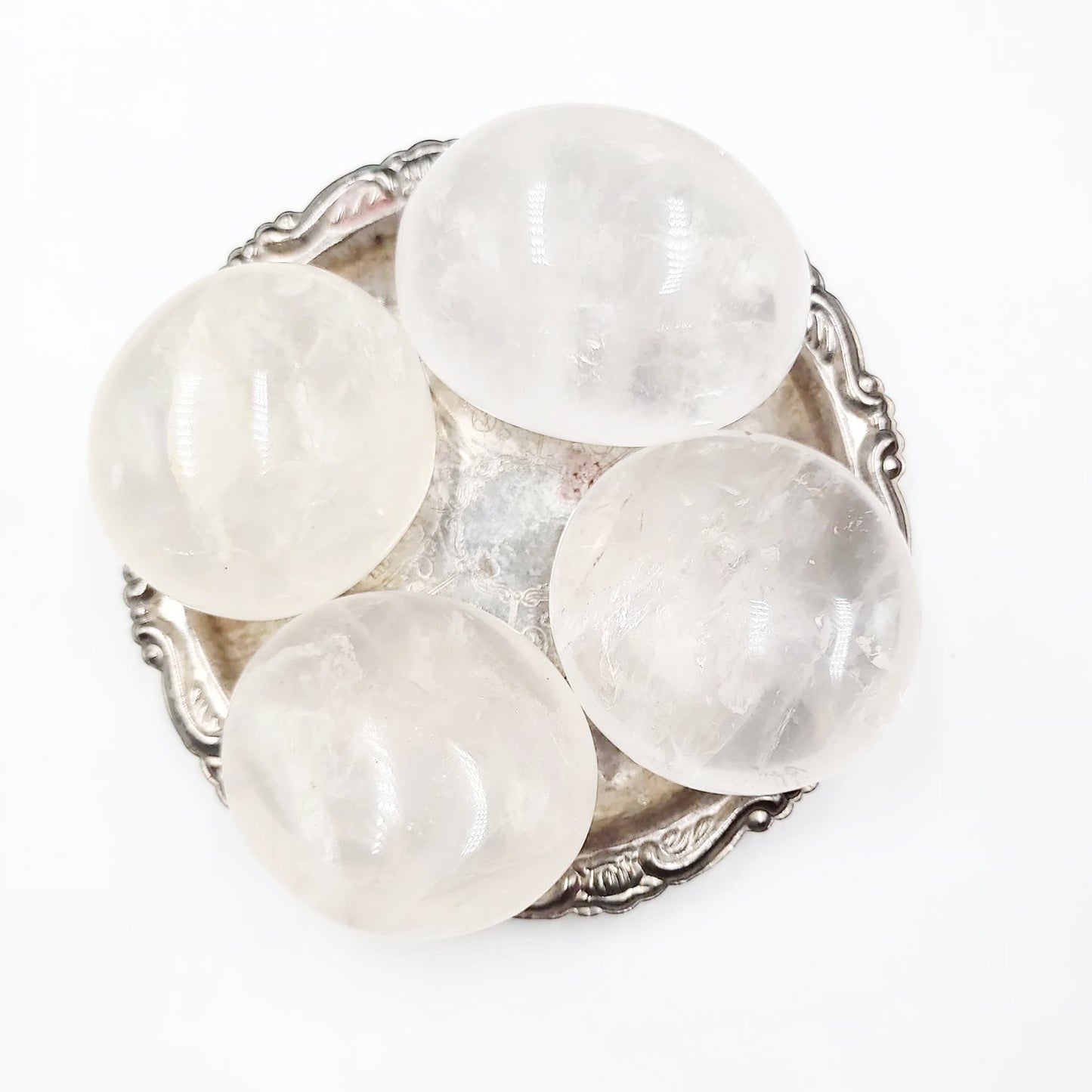 Clear Quartz Palm Stone Gallet - Elevated Metaphysical