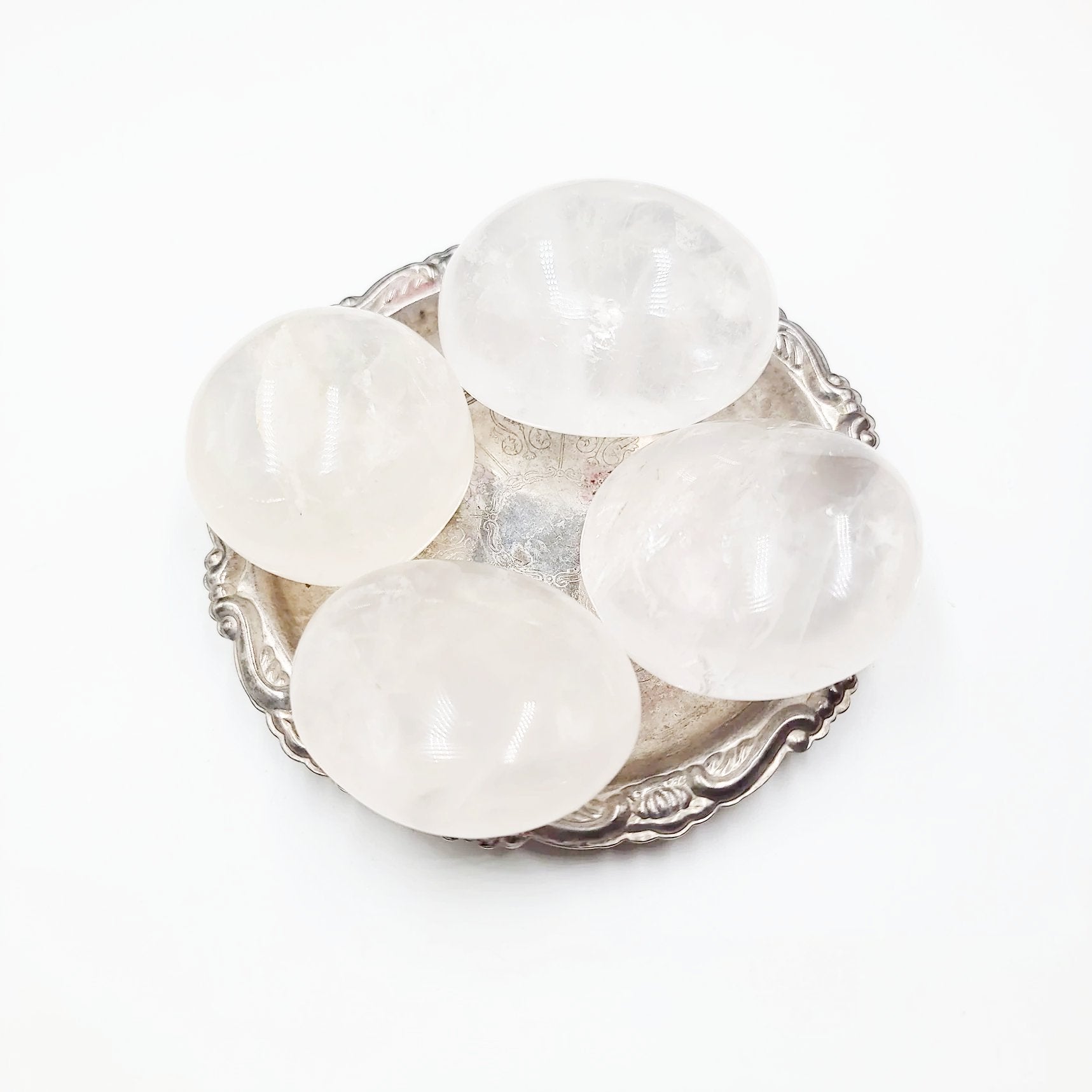 Clear Quartz Palm Stone Gallet - Elevated Metaphysical