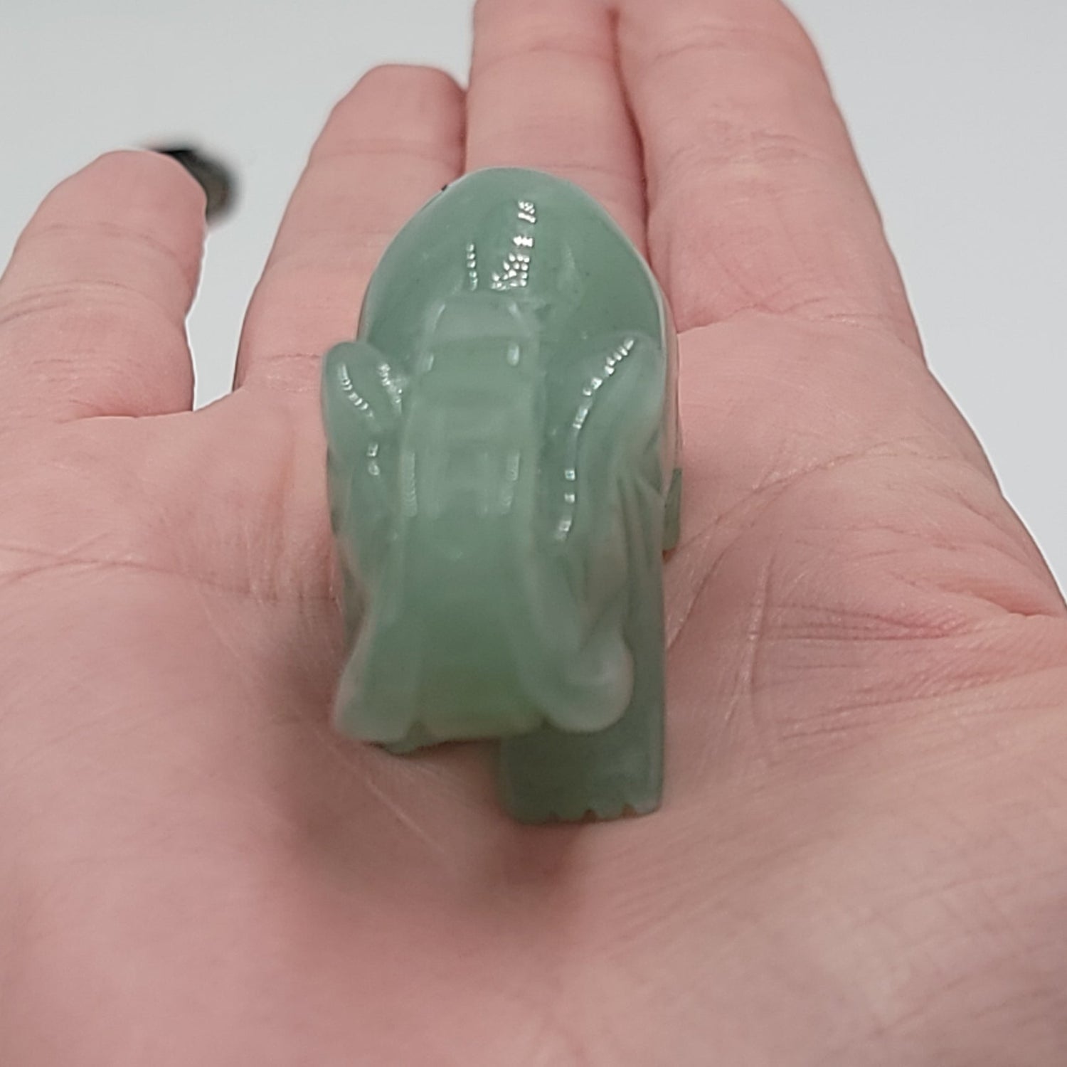 Green Aventurine Elephant Figurine 2" 50mm - Elevated Metaphysical