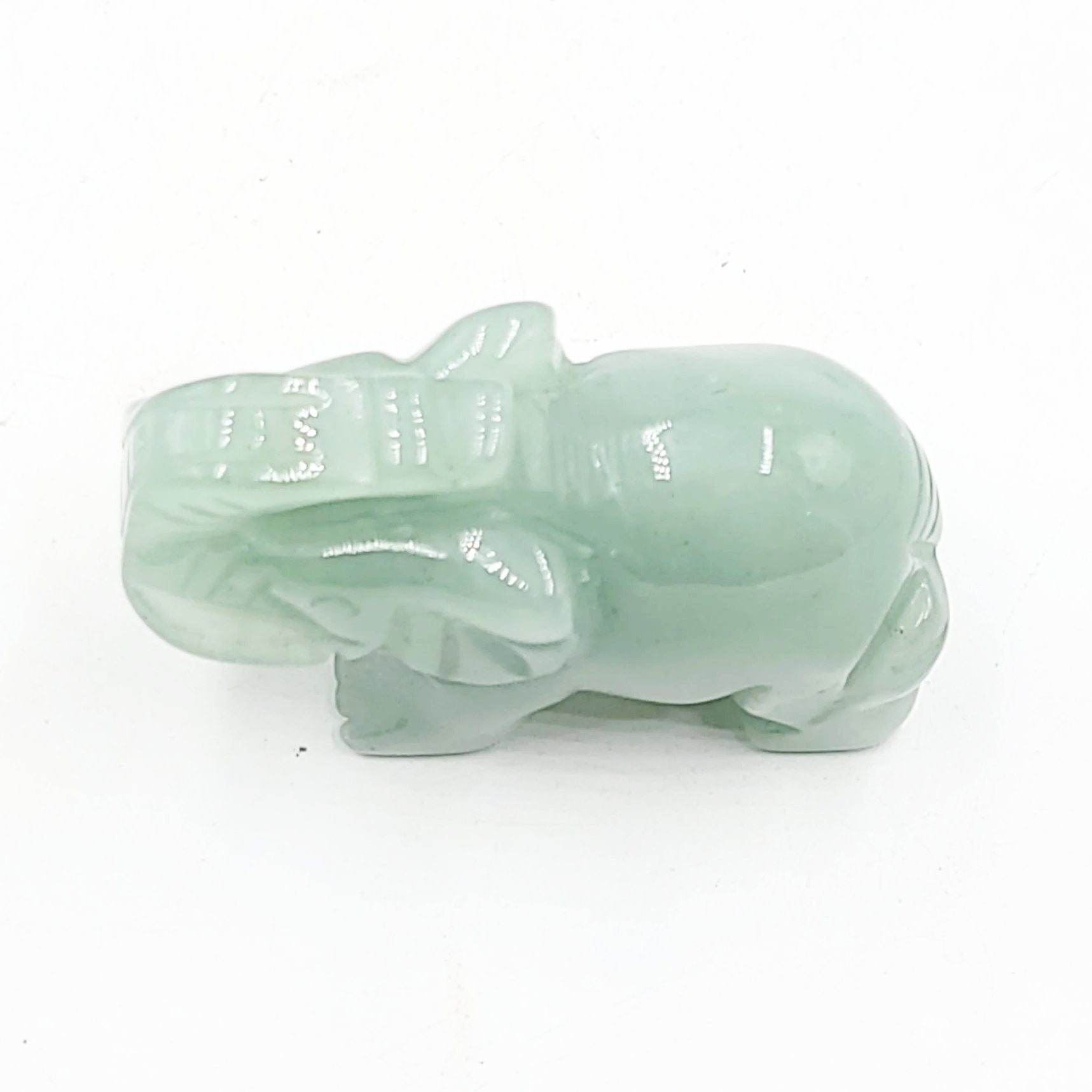 Green Aventurine Elephant Figurine 2" 50mm - Elevated Metaphysical