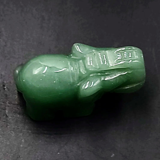 Green Aventurine Elephant Figurine 2" 50mm - Elevated Metaphysical