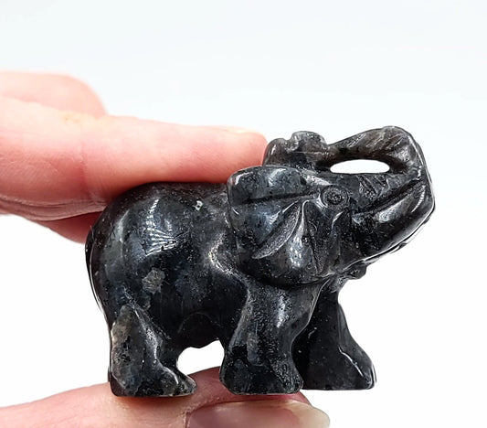 Labradorite Elephant Figurine 2" 50mm - Elevated Metaphysical