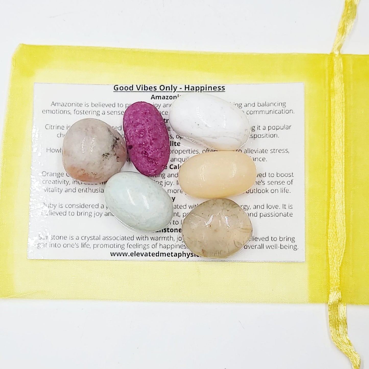 Good Vibes Only - Happy Stone Set - Elevated Metaphysical