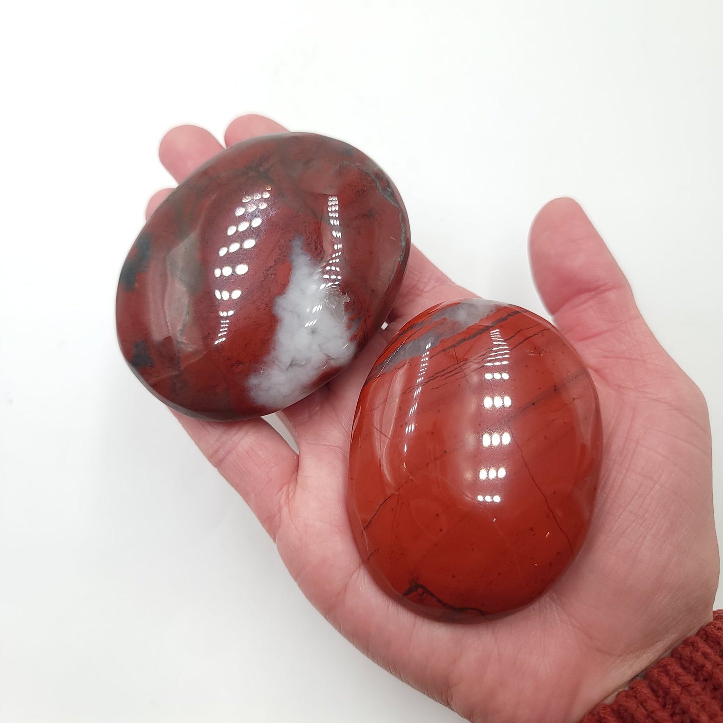 Red Jasper Palm Stone Gallet - Elevated Metaphysical