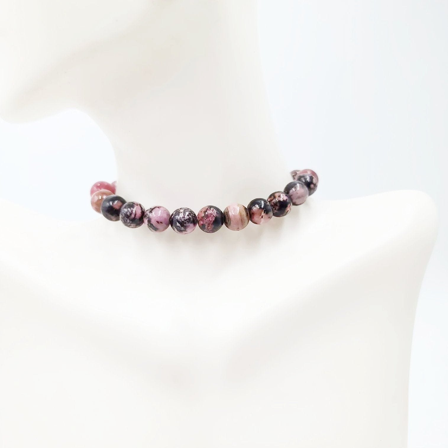 Rhodonite Bracelet 8mm Bead Bracelet - Elevated Metaphysical