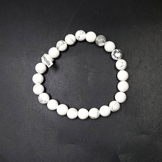 Howlite Bracelet 8mm Bead Bracelet - Elevated Metaphysical