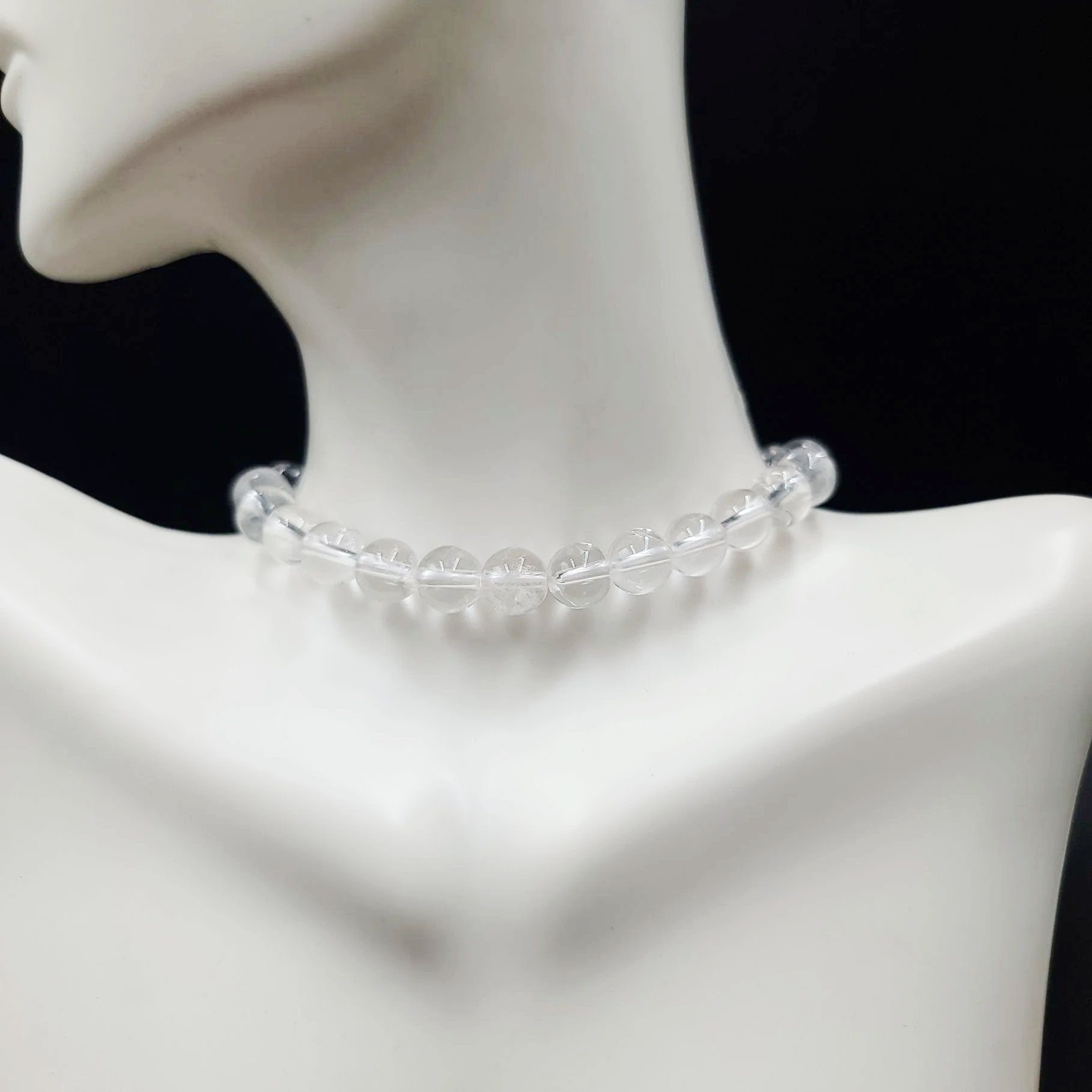 Clear Quartz Bead Bracelet 8mm - Elevated Metaphysical