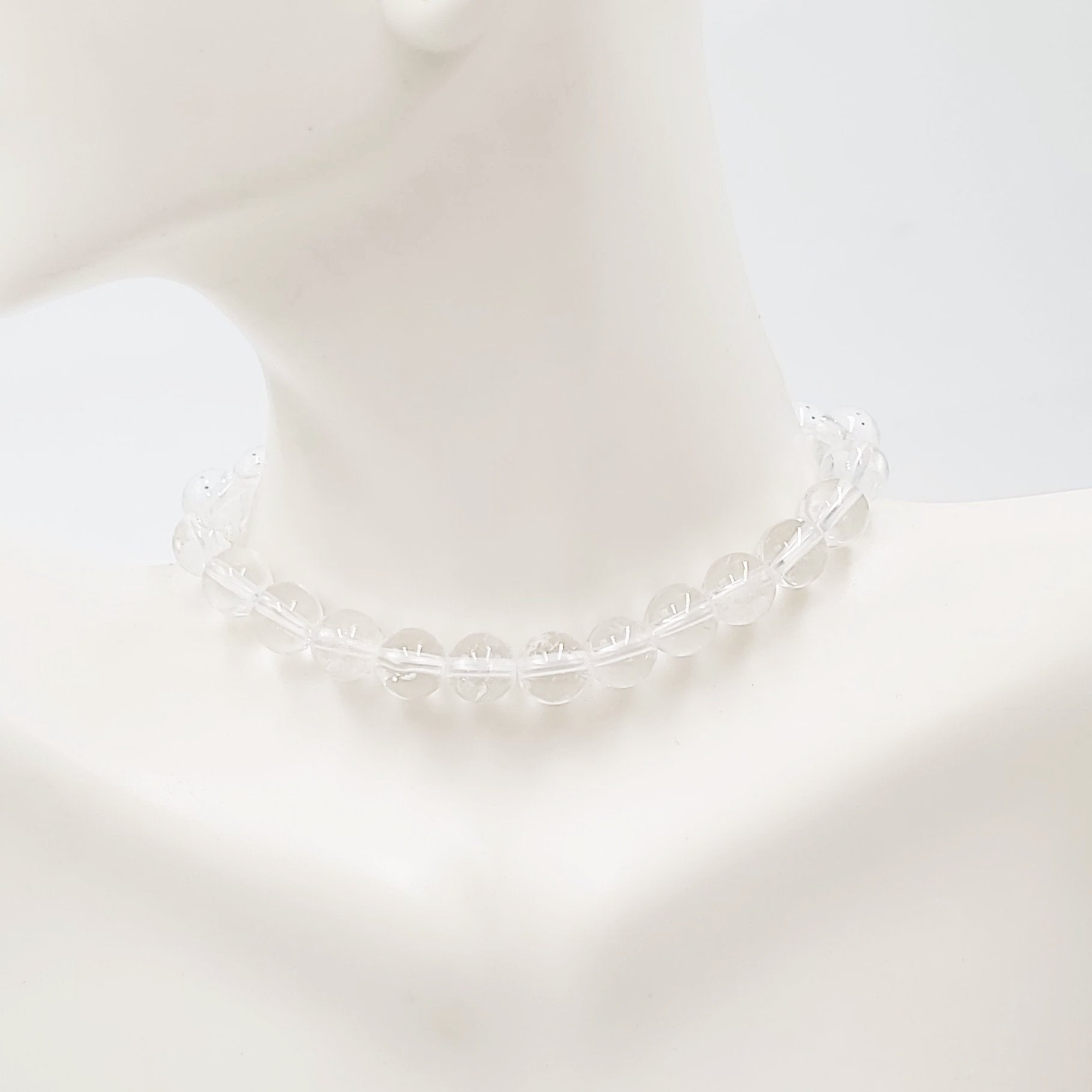 Clear Quartz Bead Bracelet 8mm - Elevated Metaphysical