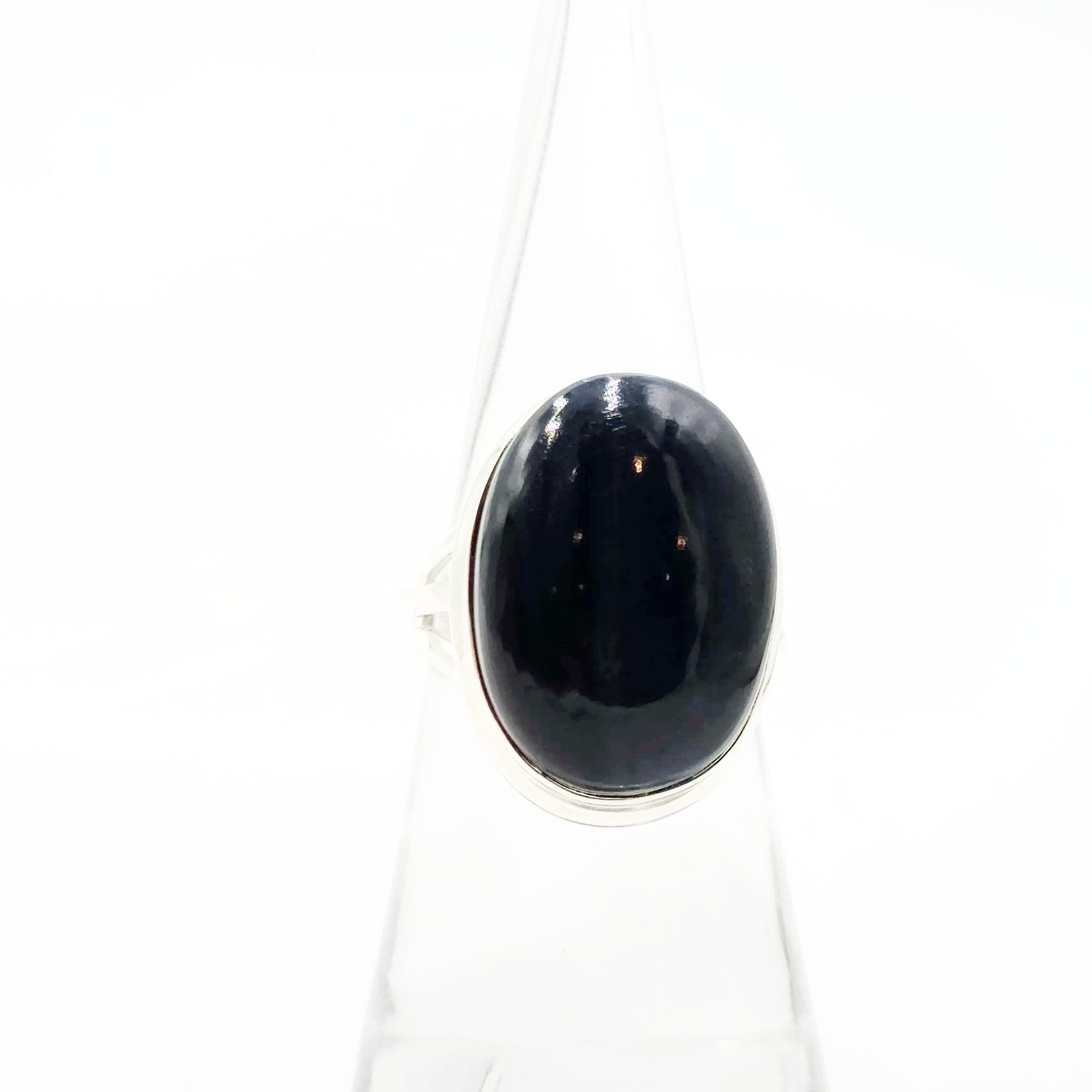 Blue Tiger Eye Ring Sterling Silver Size 7 Solitaire - Elevated Metaphysical