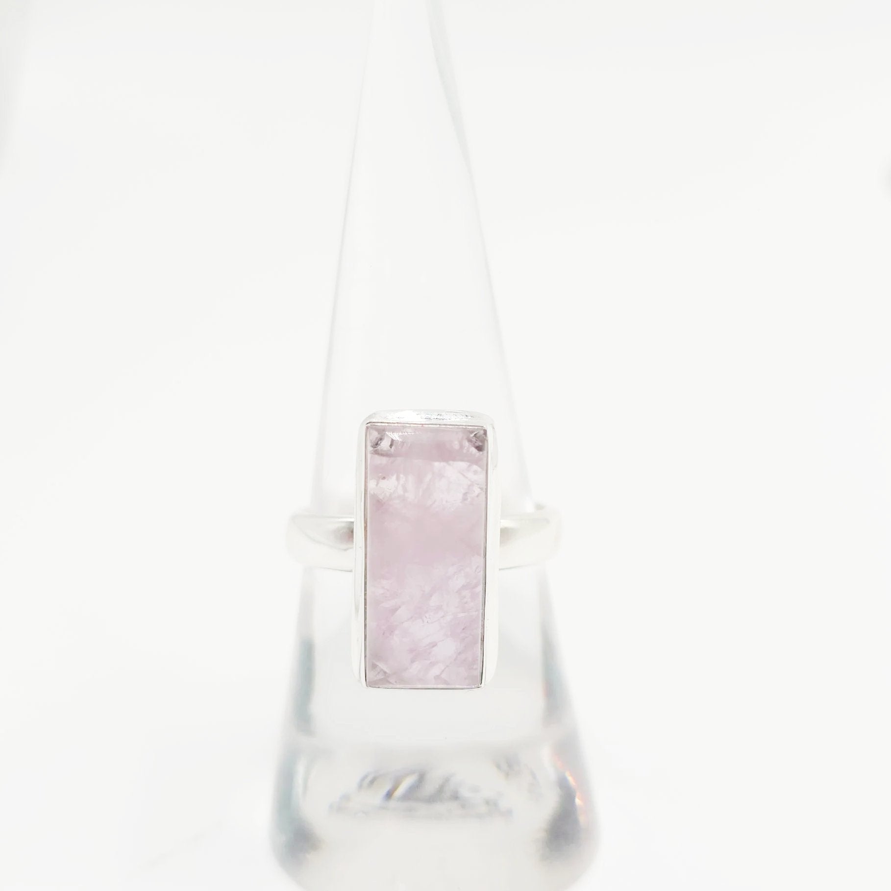Kunzite Ring Sterling Silver Size 8 - Elevated Metaphysical