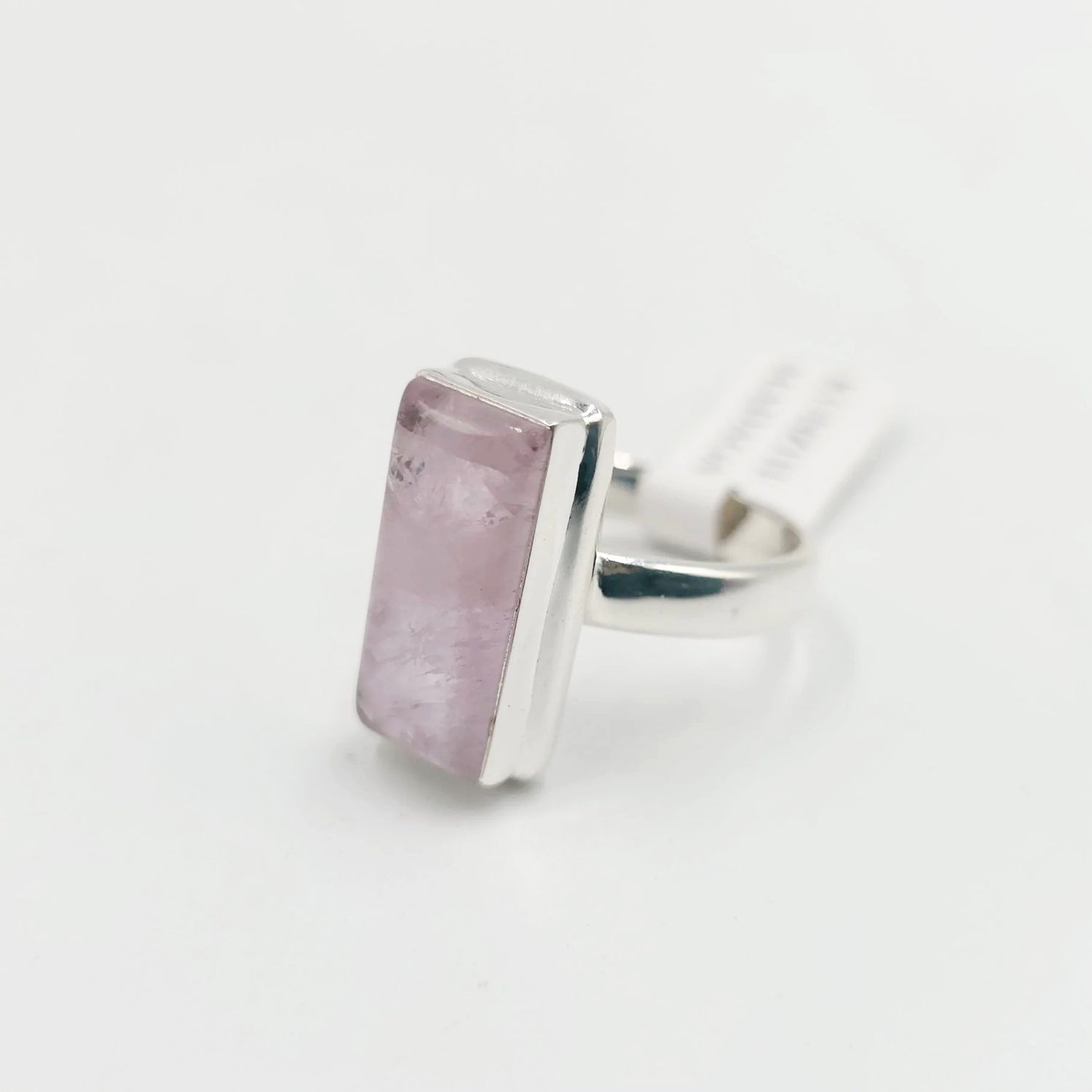 Kunzite Ring Sterling Silver Size 8 - Elevated Metaphysical