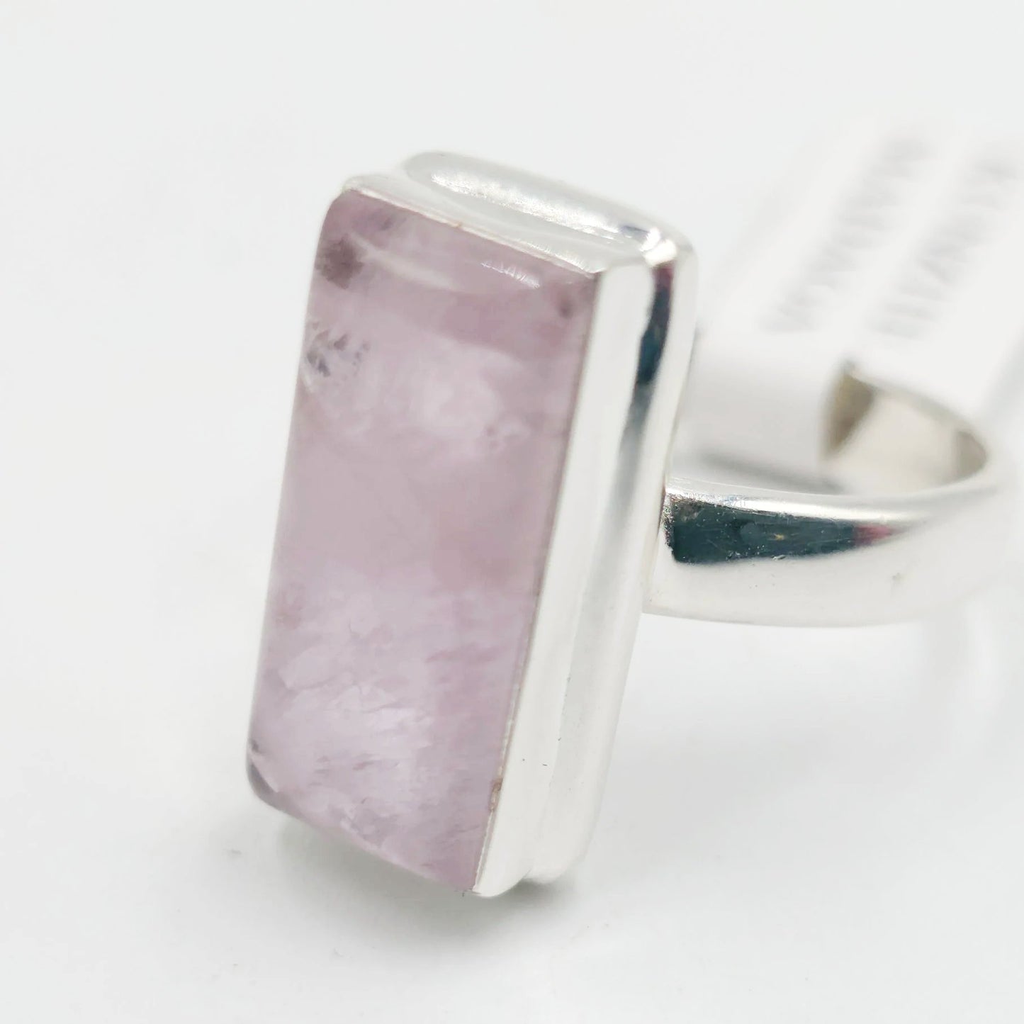 Kunzite Ring Sterling Silver Size 8 - Elevated Metaphysical