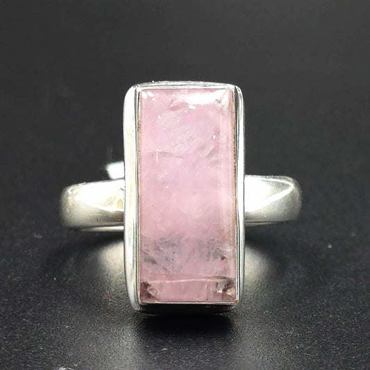 Kunzite Ring Sterling Silver Size 8 - Elevated Metaphysical