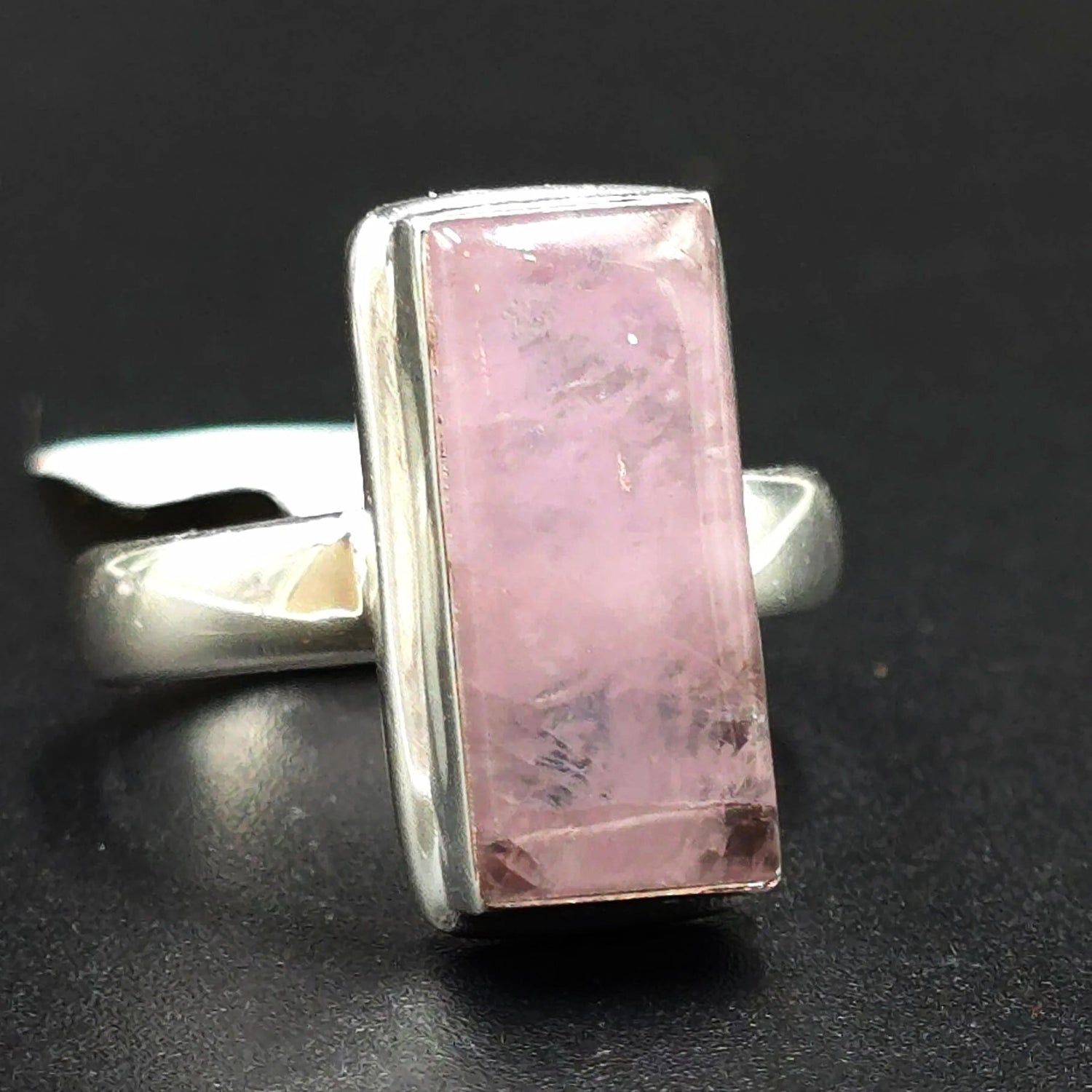 Kunzite Ring Sterling Silver Size 8 - Elevated Metaphysical